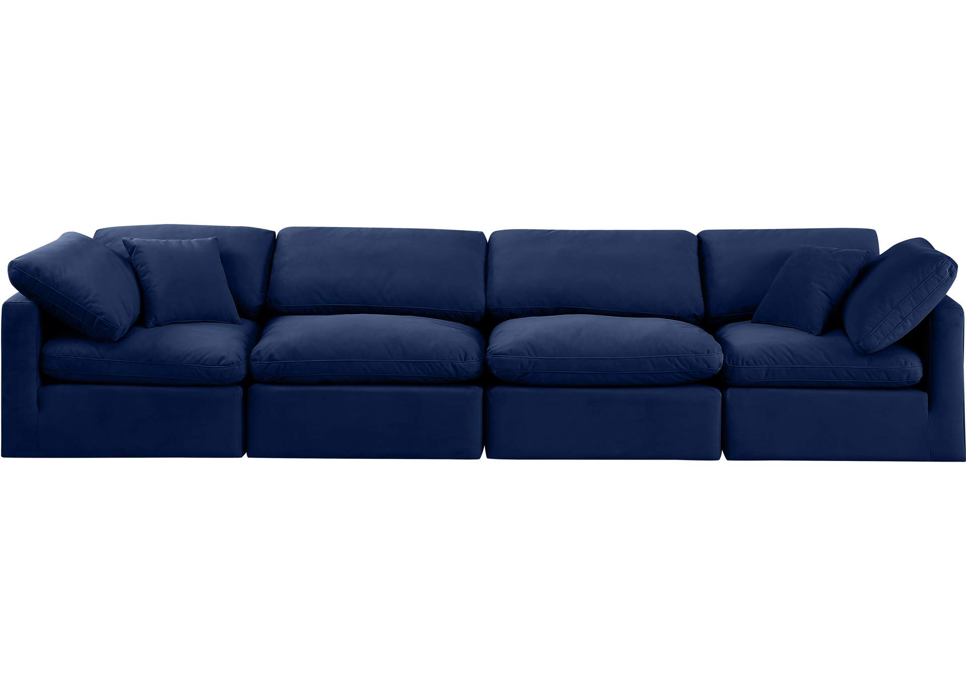 Indulge Navy Velvet Modular Sofa,Meridian Furniture