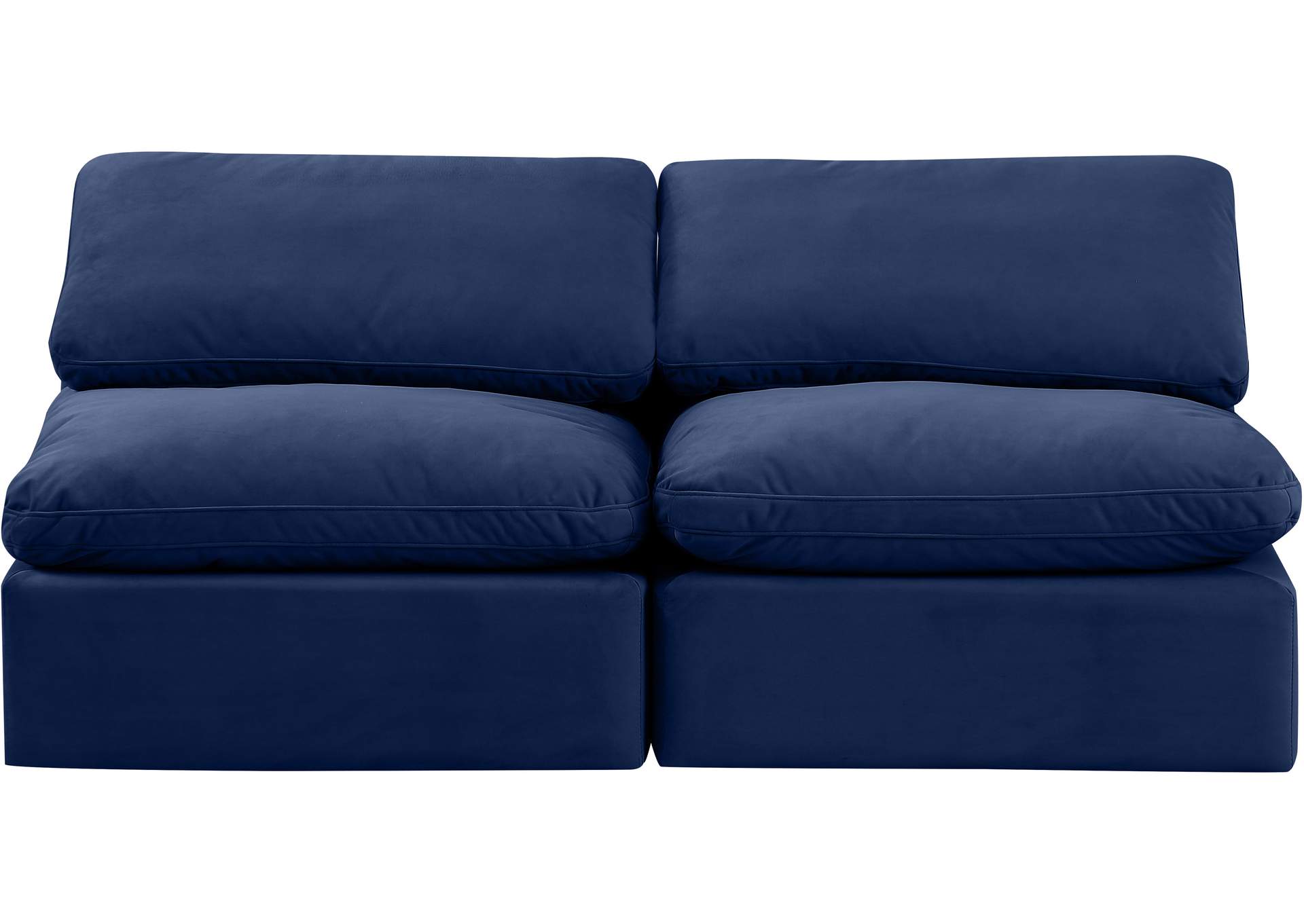Indulge Navy Velvet Modular Sofa,Meridian Furniture