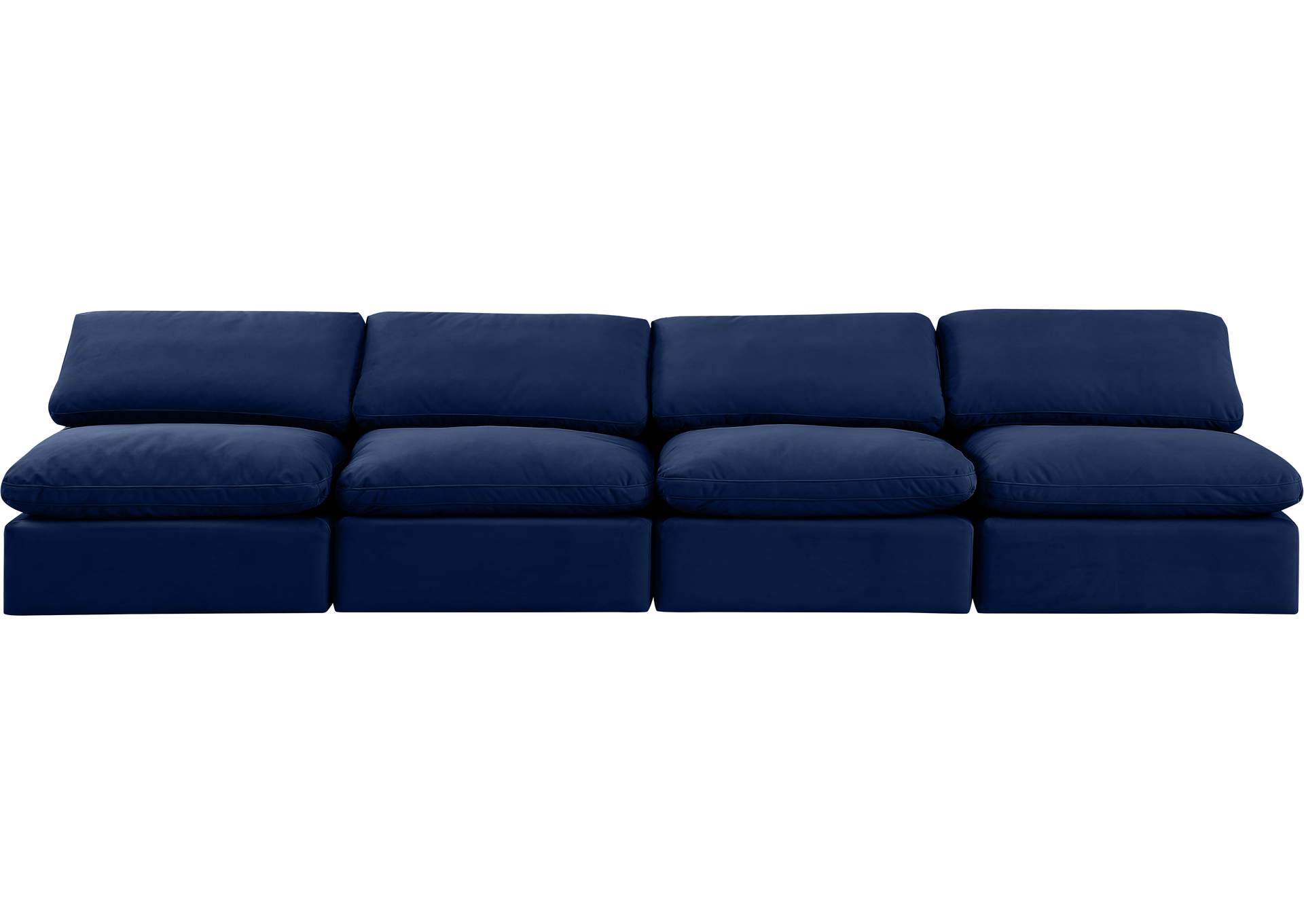 Indulge Navy Velvet Modular Sofa,Meridian Furniture