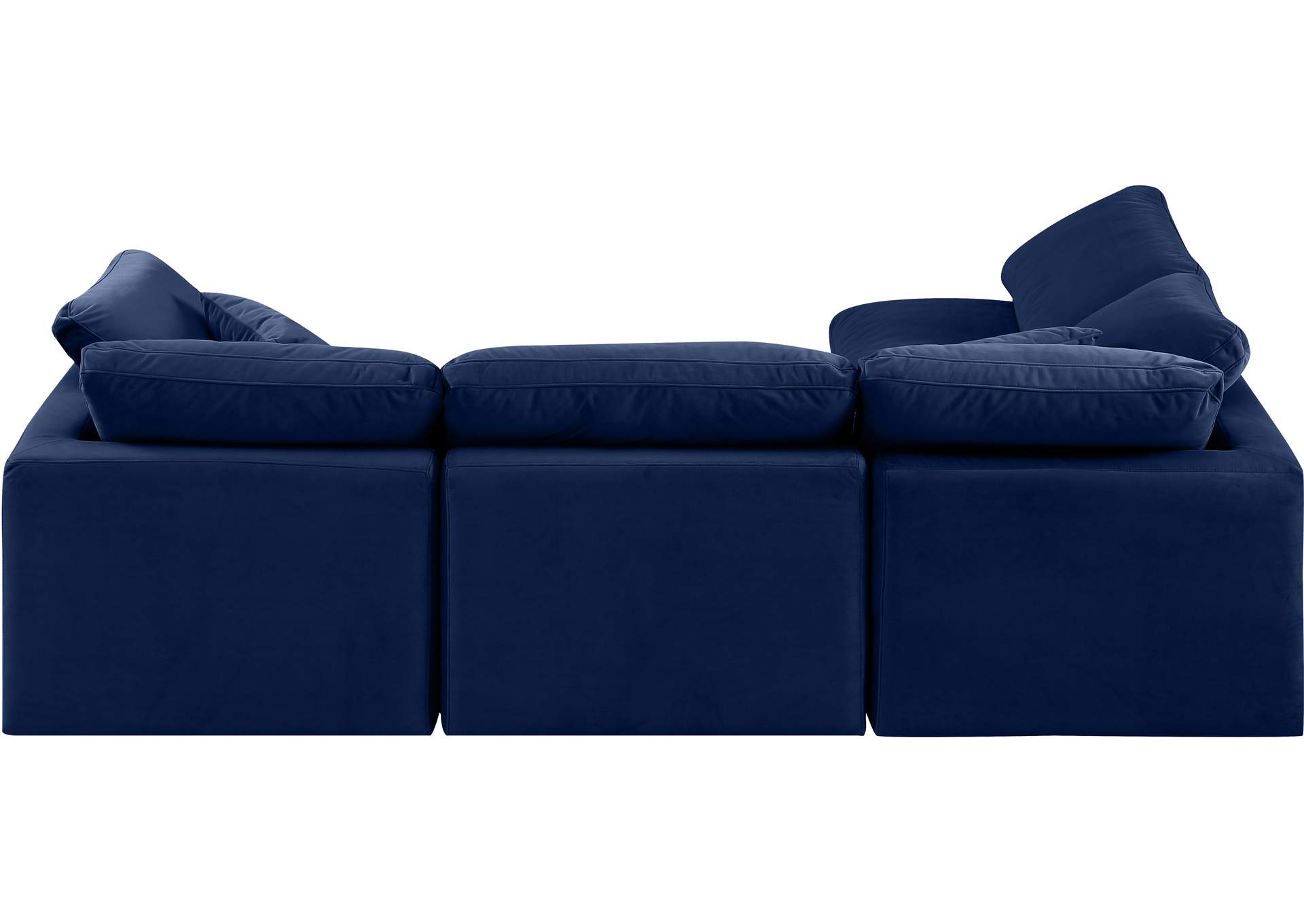 Indulge Navy Velvet Modular Sectional,Meridian Furniture