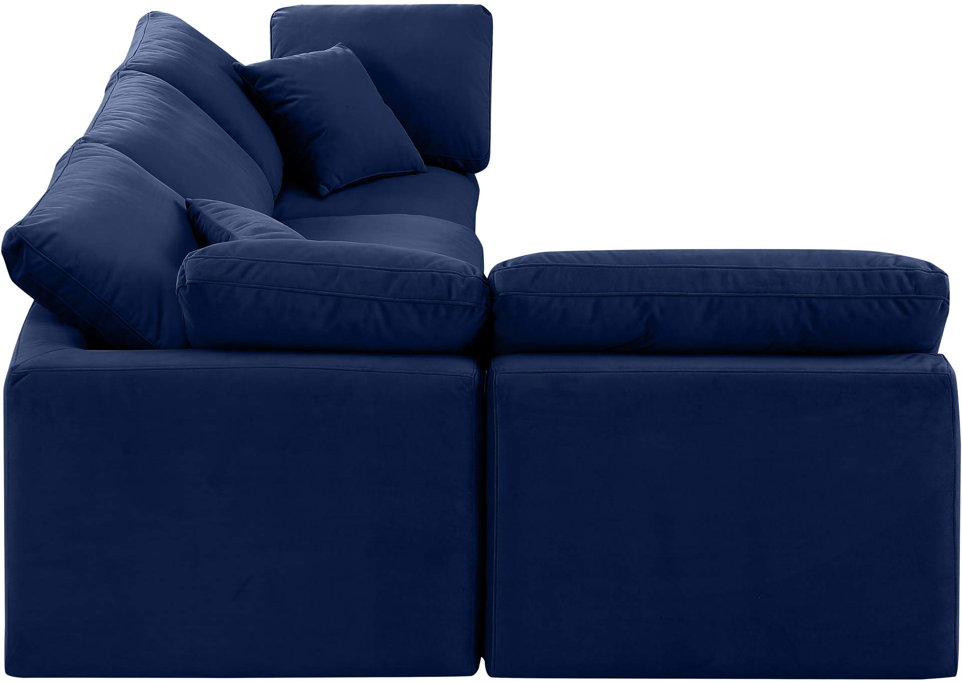 Indulge Navy Velvet Modular Sectional,Meridian Furniture