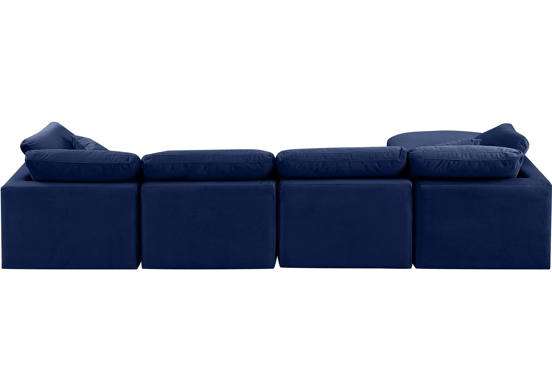 Indulge Navy Velvet Modular Sectional,Meridian Furniture