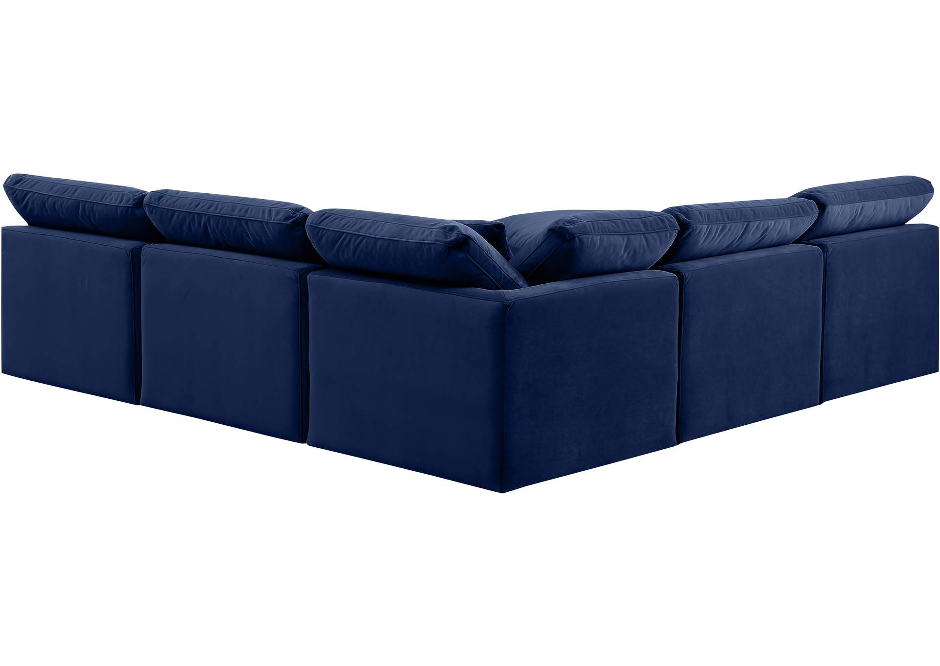 Indulge Navy Velvet Modular Sectional,Meridian Furniture