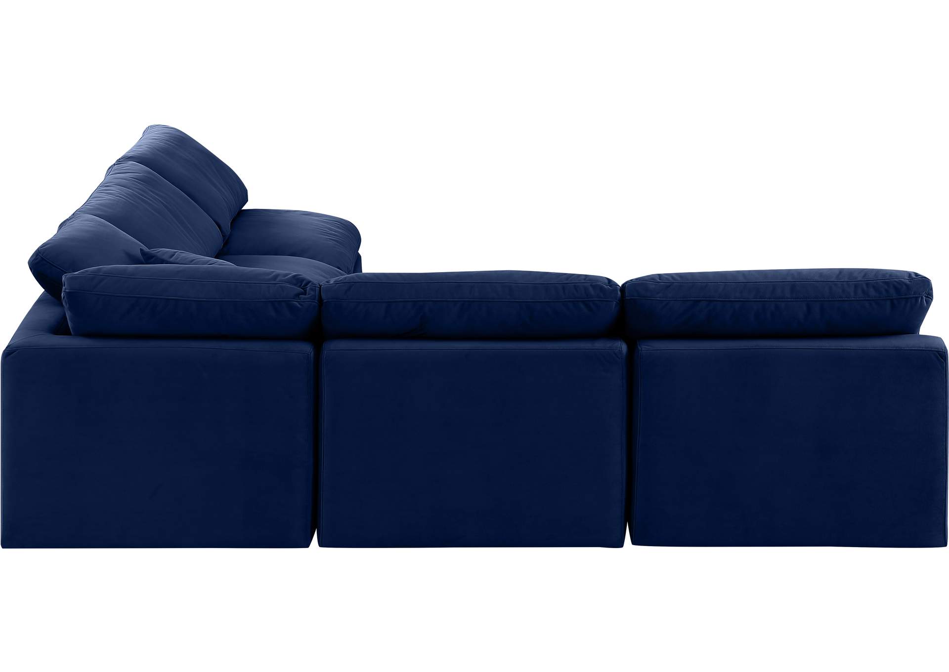 Indulge Navy Velvet Modular Sectional,Meridian Furniture