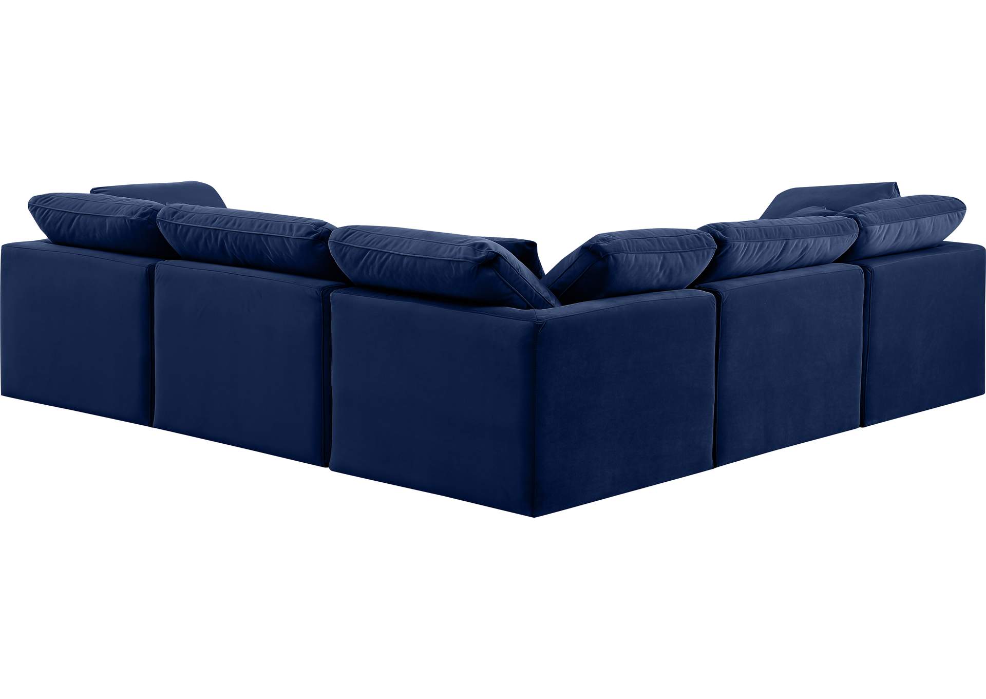 Indulge Navy Velvet Modular Sectional,Meridian Furniture