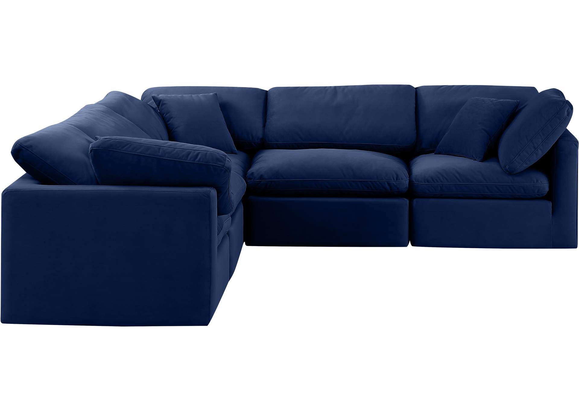Indulge Navy Velvet Modular Sectional,Meridian Furniture