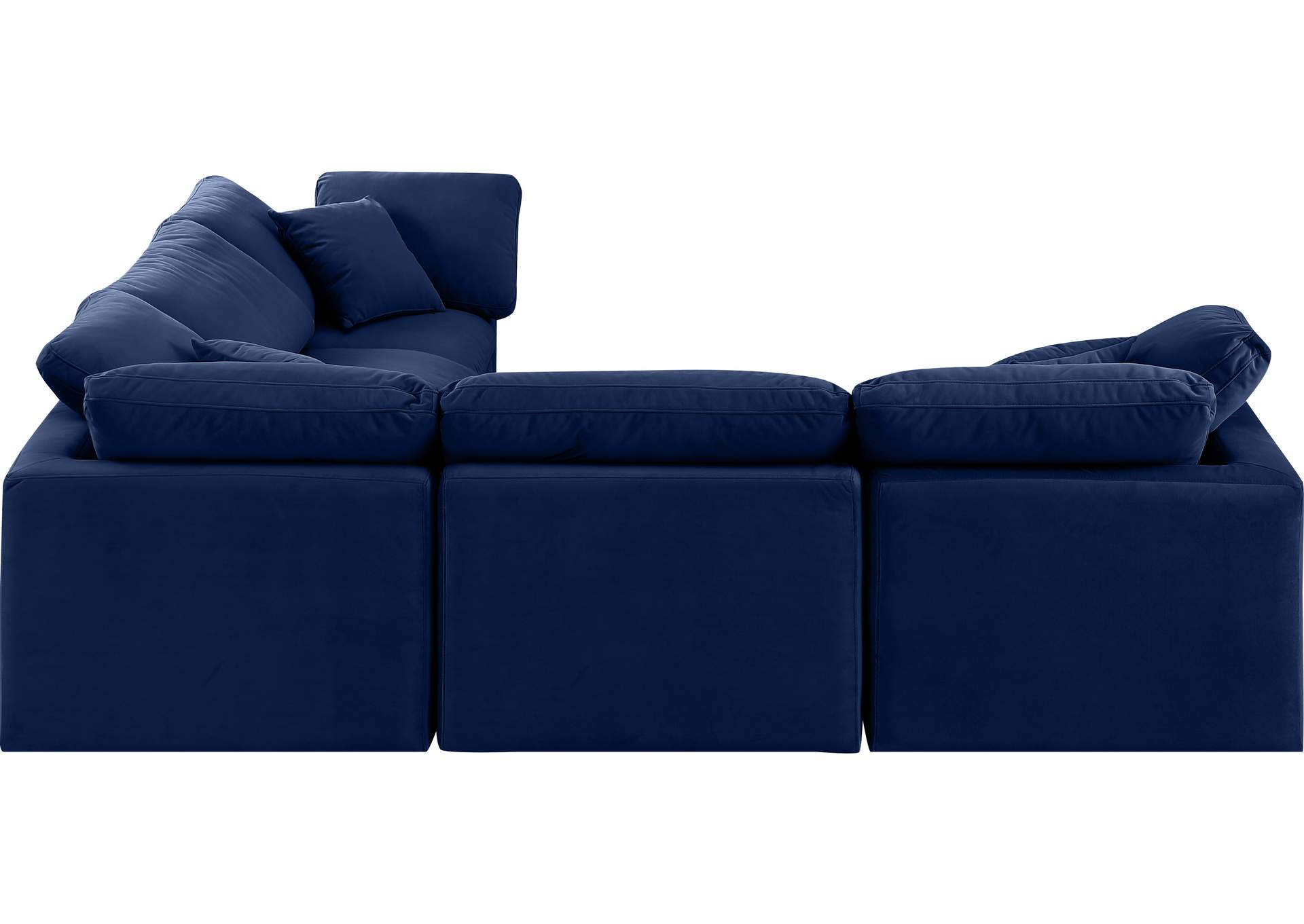 Indulge Navy Velvet Modular Sectional,Meridian Furniture