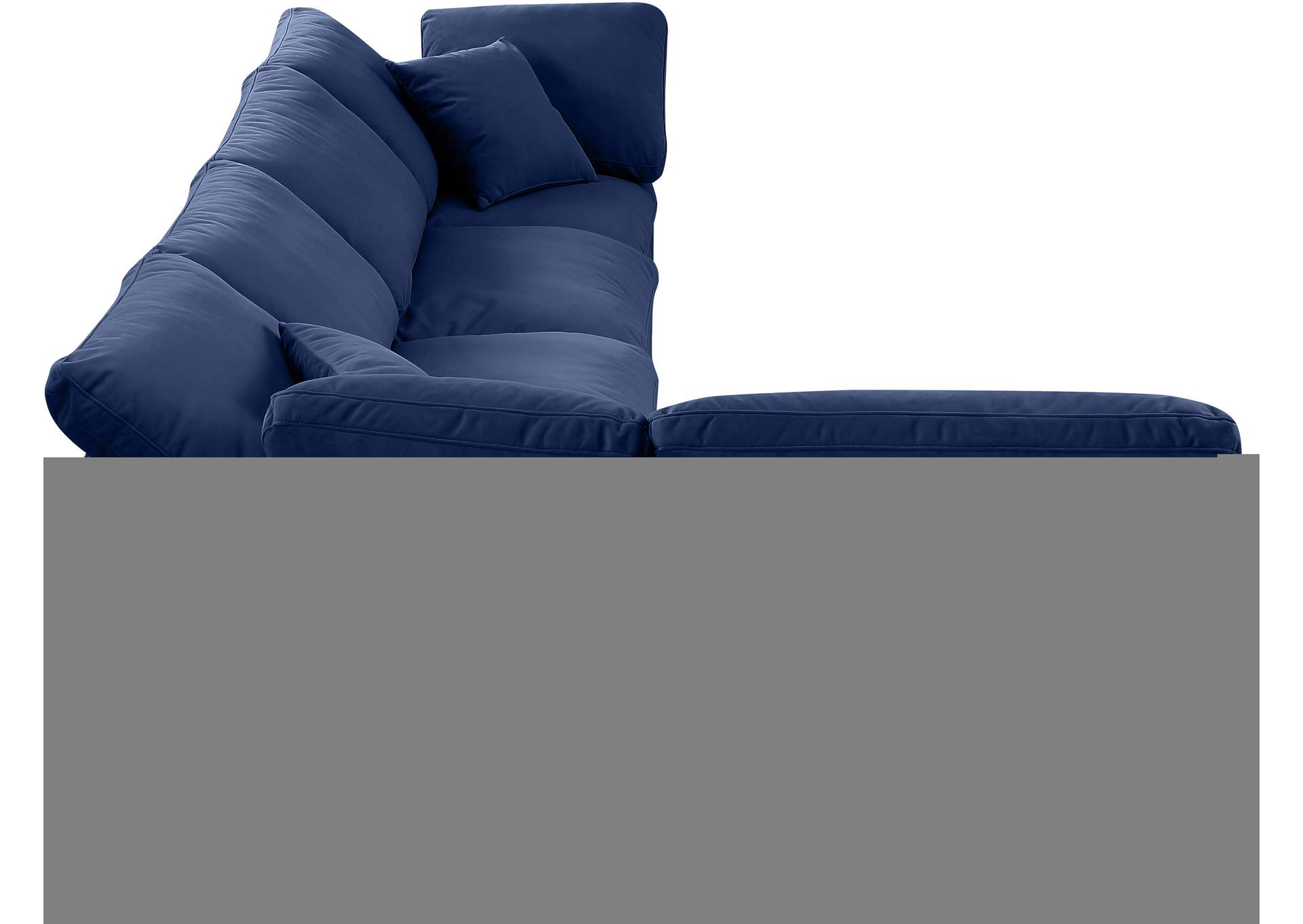 Indulge Navy Velvet Modular Sectional,Meridian Furniture