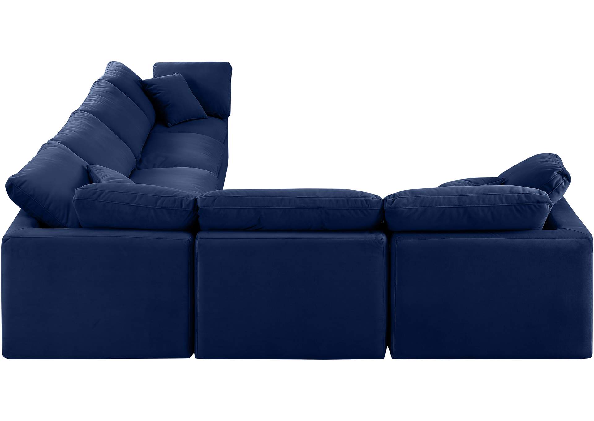 Indulge Navy Velvet Modular Sectional,Meridian Furniture