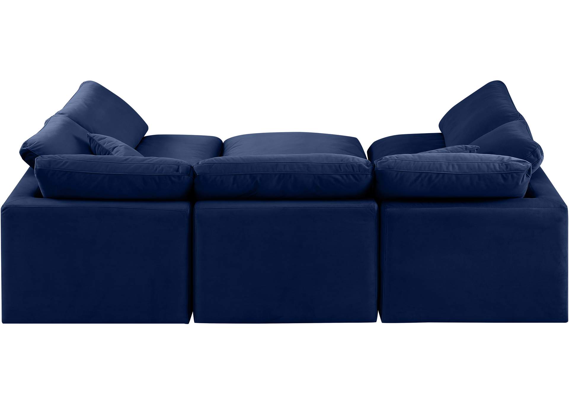 Indulge Navy Velvet Modular Sectional,Meridian Furniture