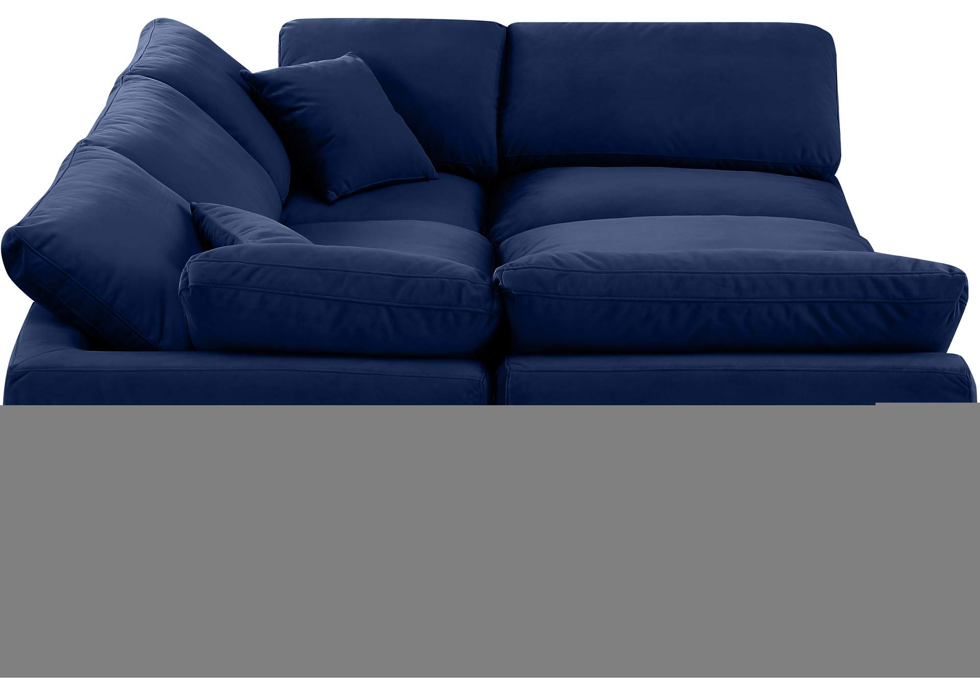 Indulge Navy Velvet Modular Sectional,Meridian Furniture
