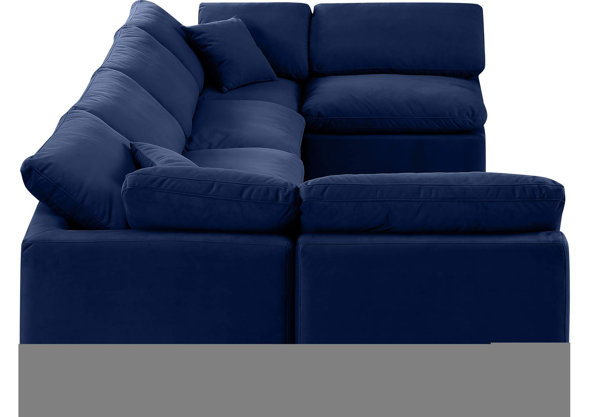 Indulge Navy Velvet Modular Sectional,Meridian Furniture