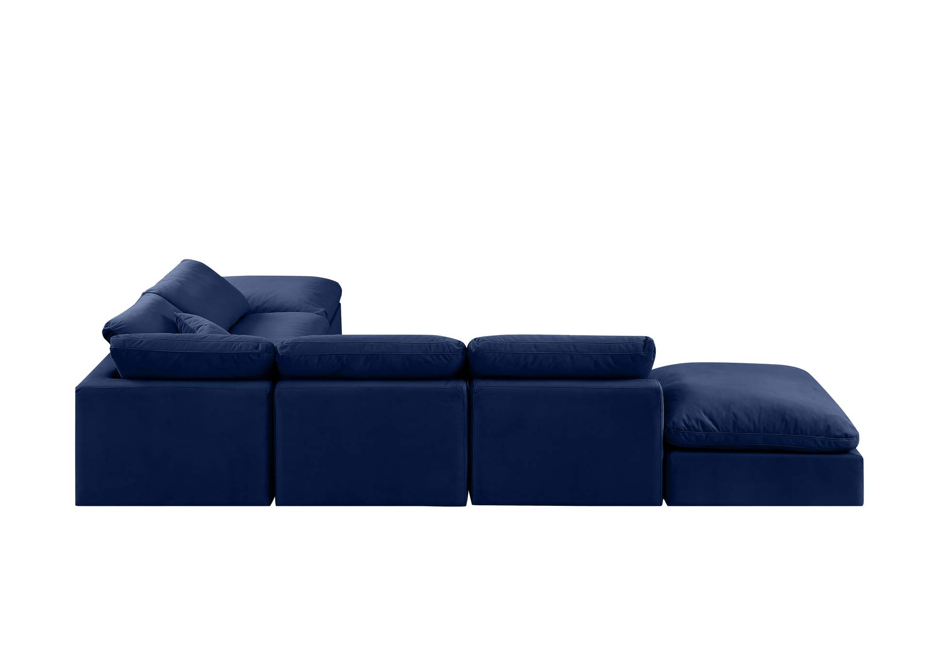 Indulge Navy Velvet Modular Sectional,Meridian Furniture