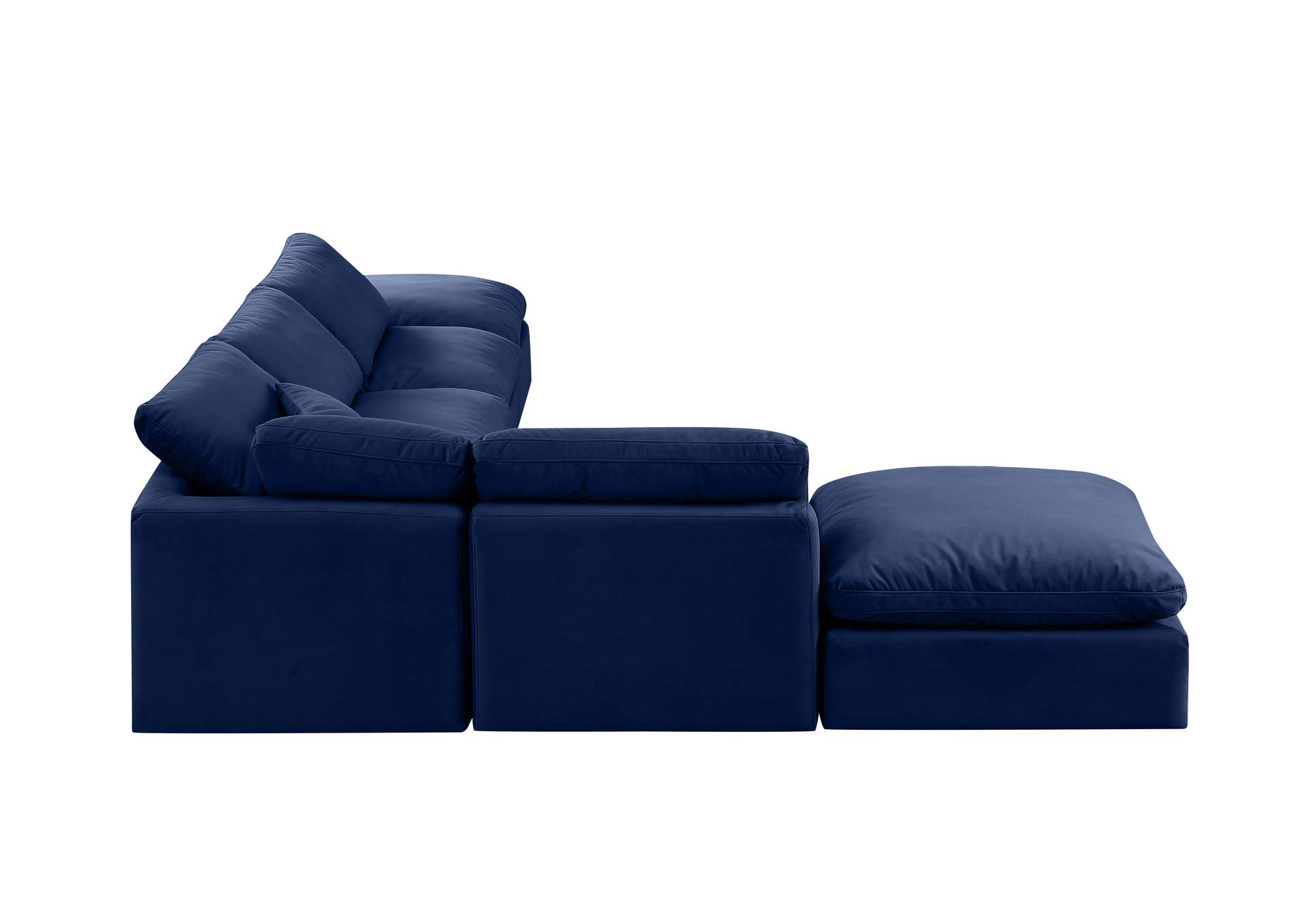 Indulge Navy Velvet Modular Sectional,Meridian Furniture