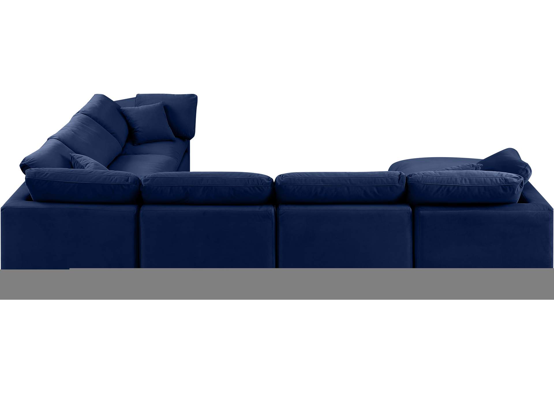 Indulge Navy Velvet Modular Sectional,Meridian Furniture