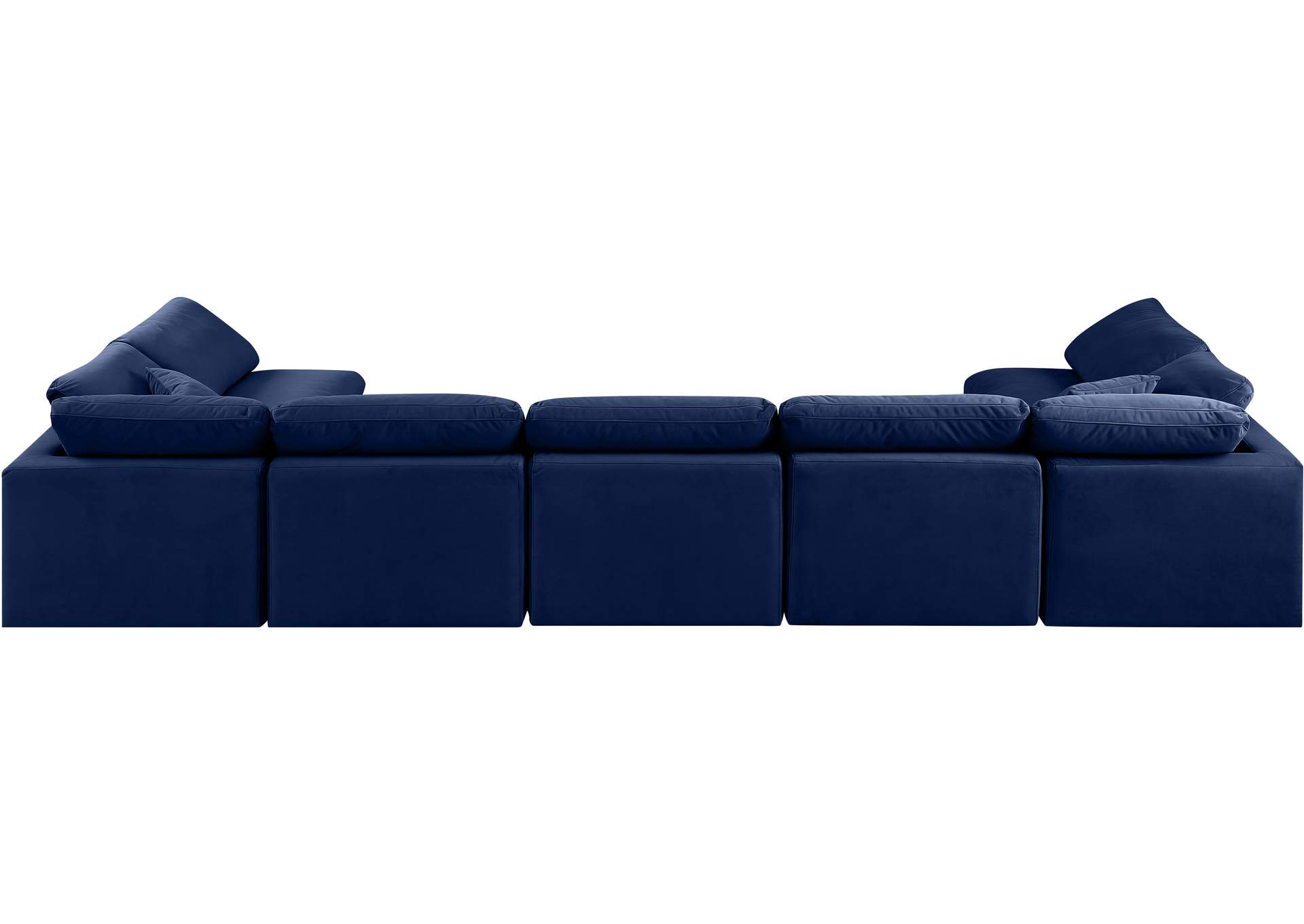 Indulge Navy Velvet Modular Sectional,Meridian Furniture