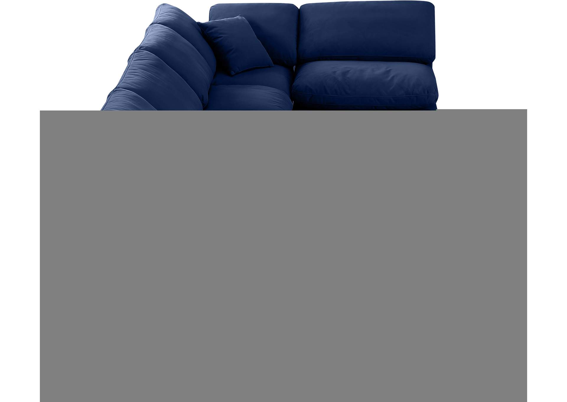 Indulge Navy Velvet Modular Sectional,Meridian Furniture