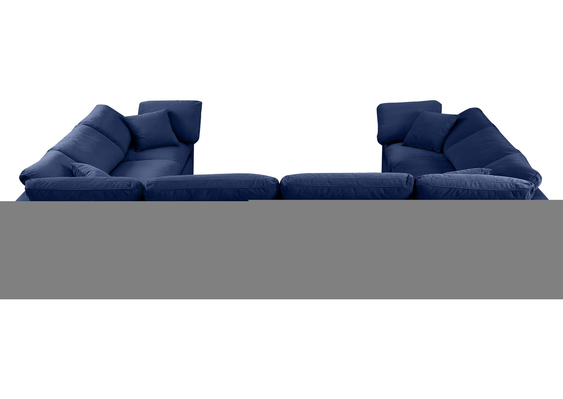 Indulge Navy Velvet Modular Sectional,Meridian Furniture