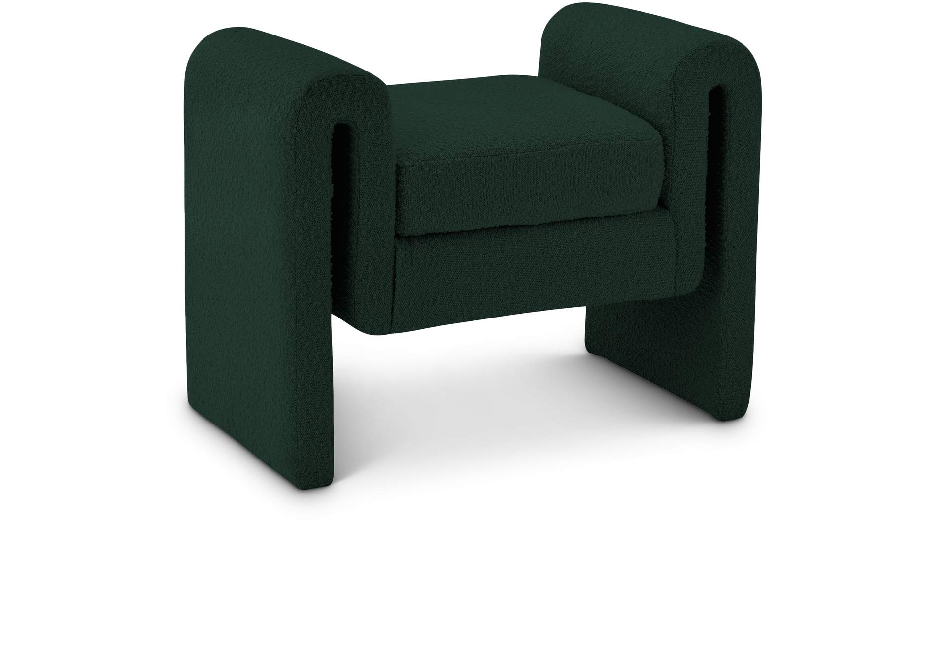 Stylus Green Boucle Fabric Bench,Meridian Furniture