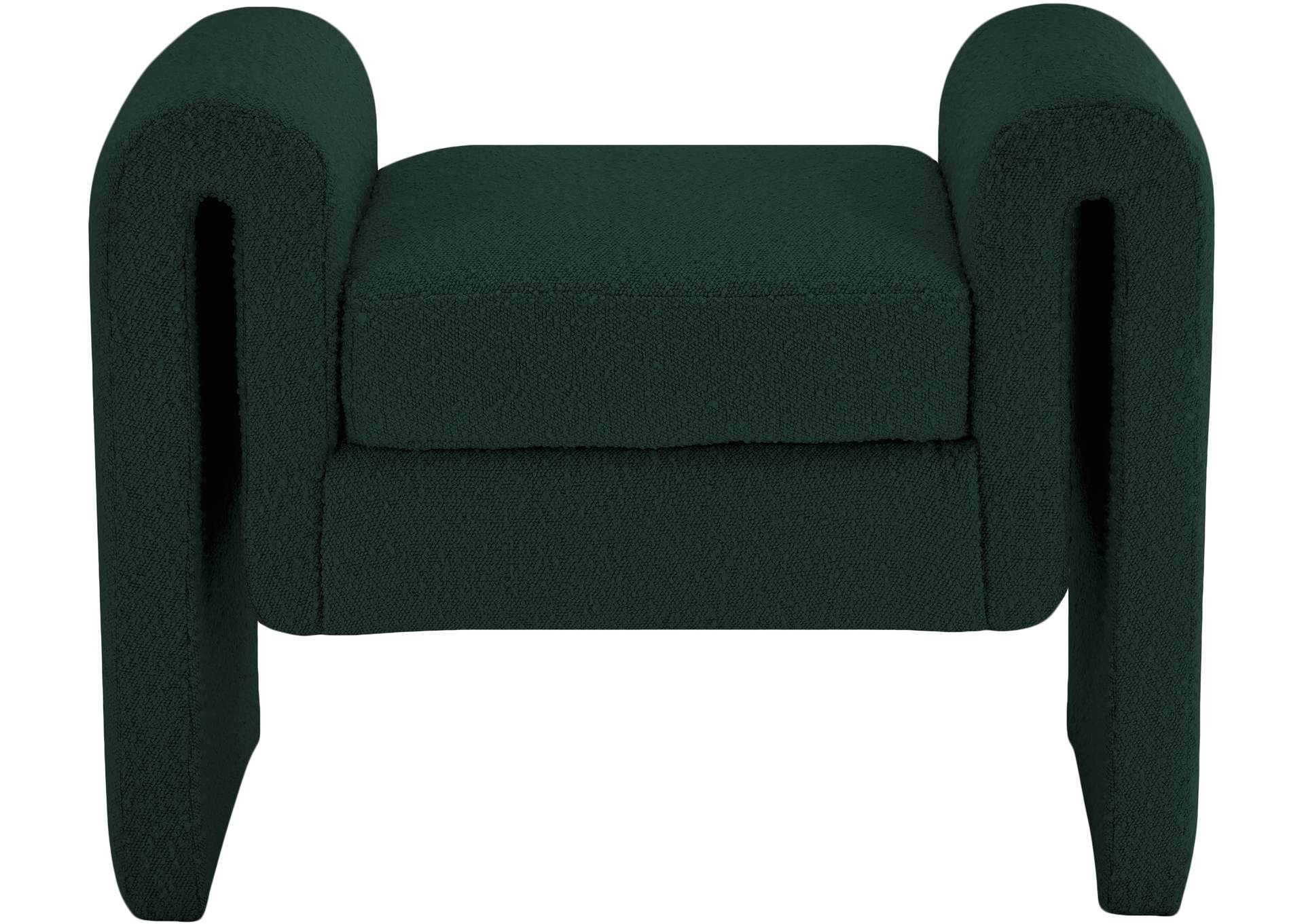 Stylus Green Boucle Fabric Bench,Meridian Furniture