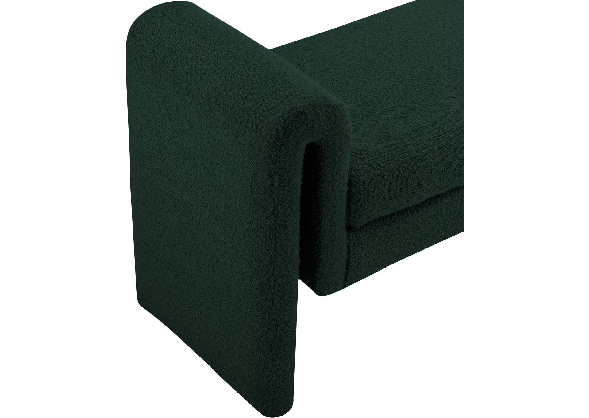 Stylus Green Boucle Fabric Bench,Meridian Furniture