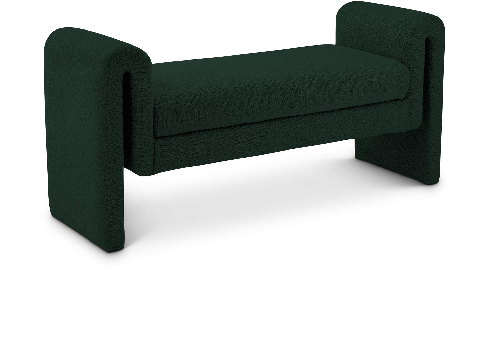 Stylus Green Boucle Fabric Bench,Meridian Furniture