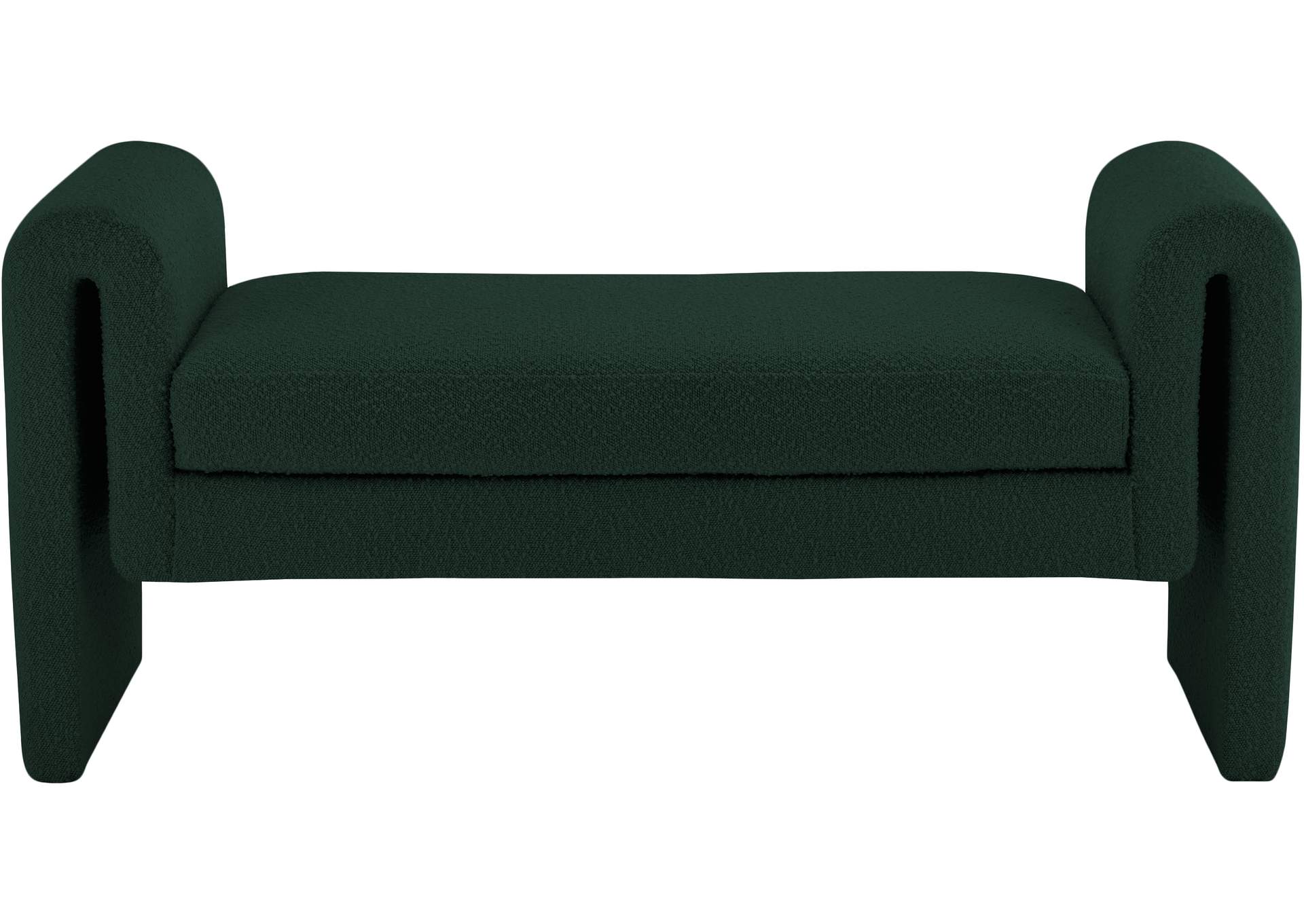 Stylus Green Boucle Fabric Bench,Meridian Furniture