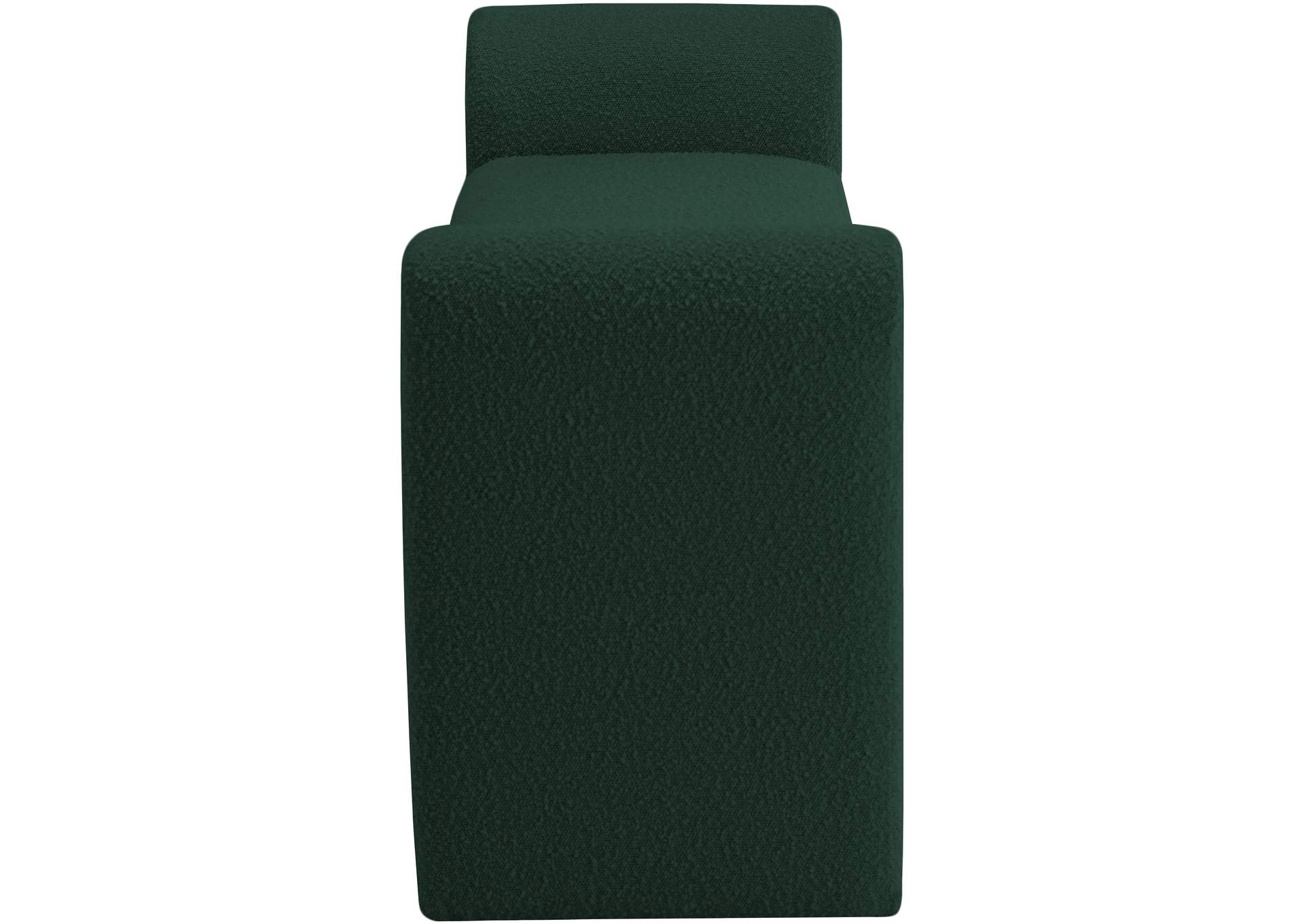 Stylus Green Boucle Fabric Bench,Meridian Furniture