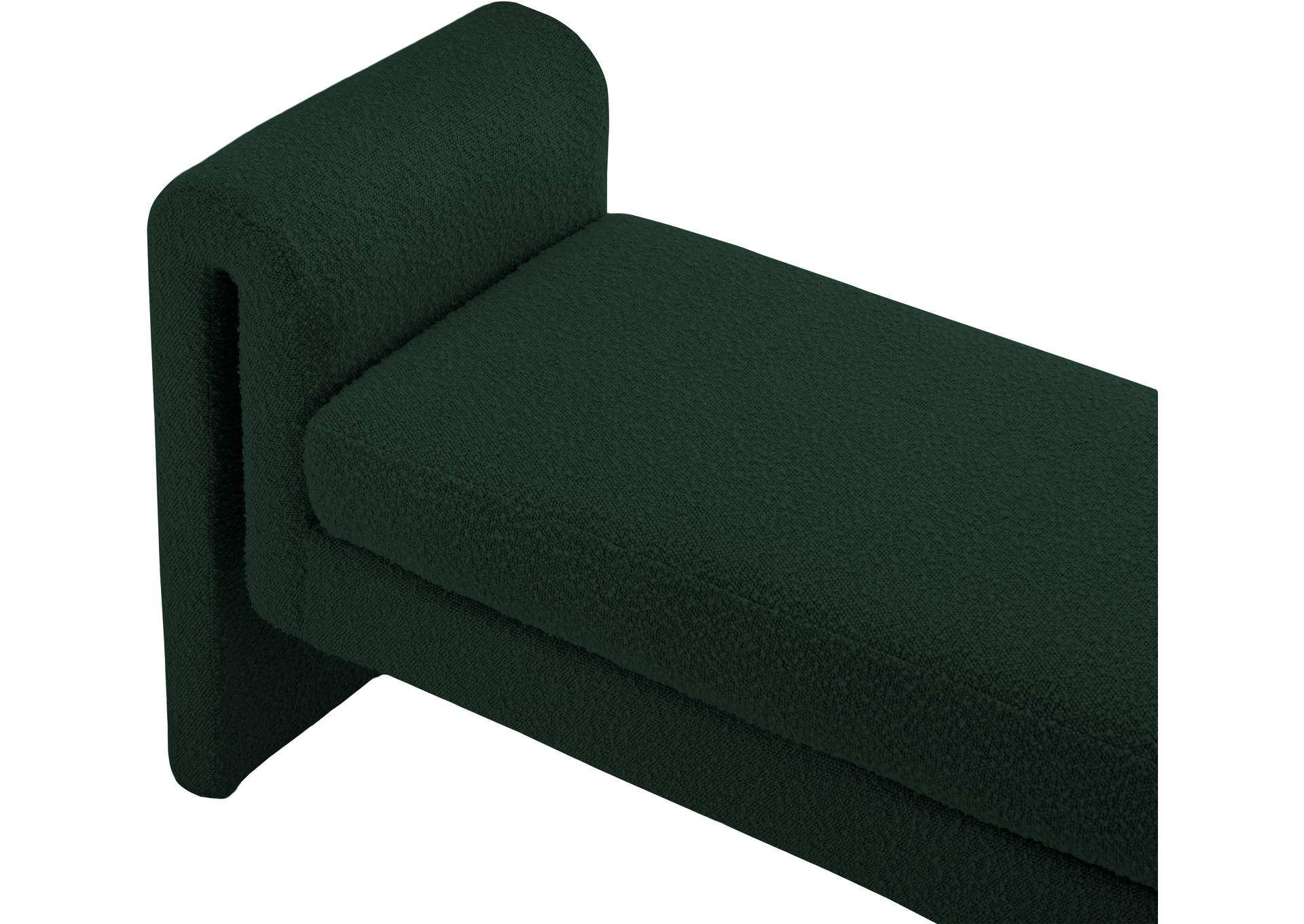 Stylus Green Boucle Fabric Bench,Meridian Furniture