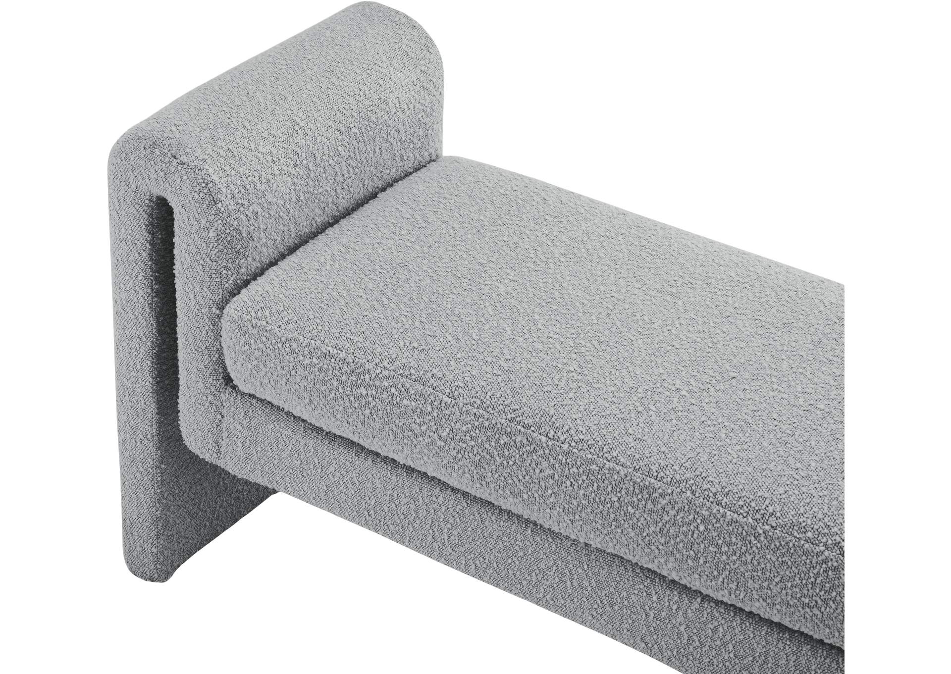 Stylus Grey Boucle Fabric Bench,Meridian Furniture