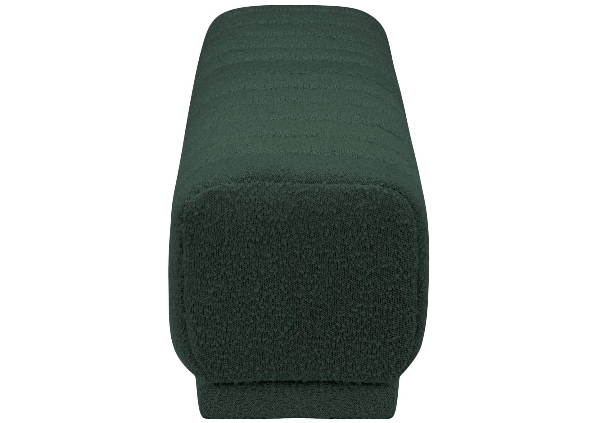 Heathrow Green Boucle Fabric Ottoman - Bench,Meridian Furniture