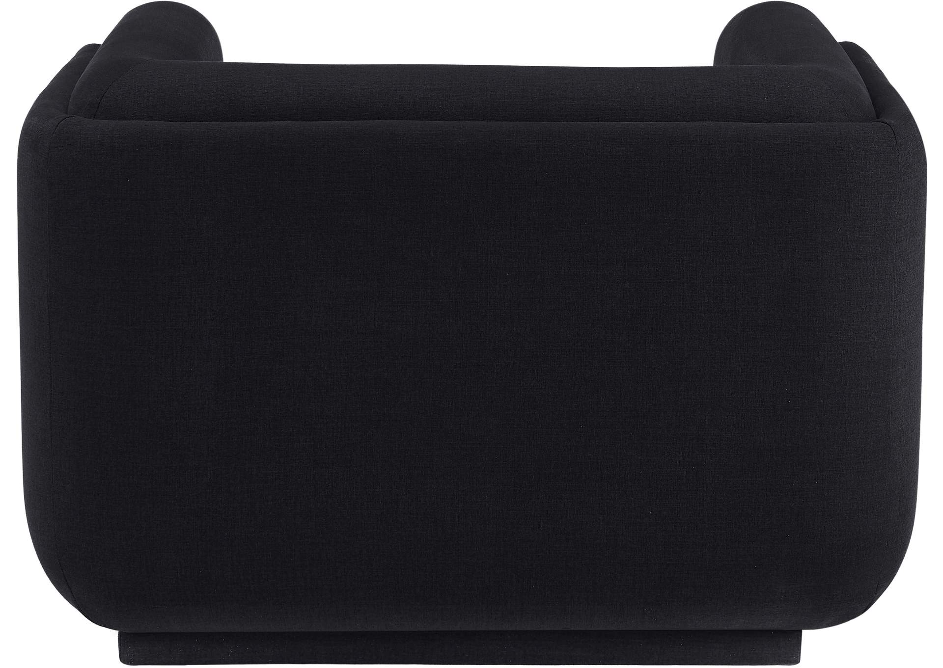 Kimora Black Linen Textured Fabric Chair,Meridian Furniture