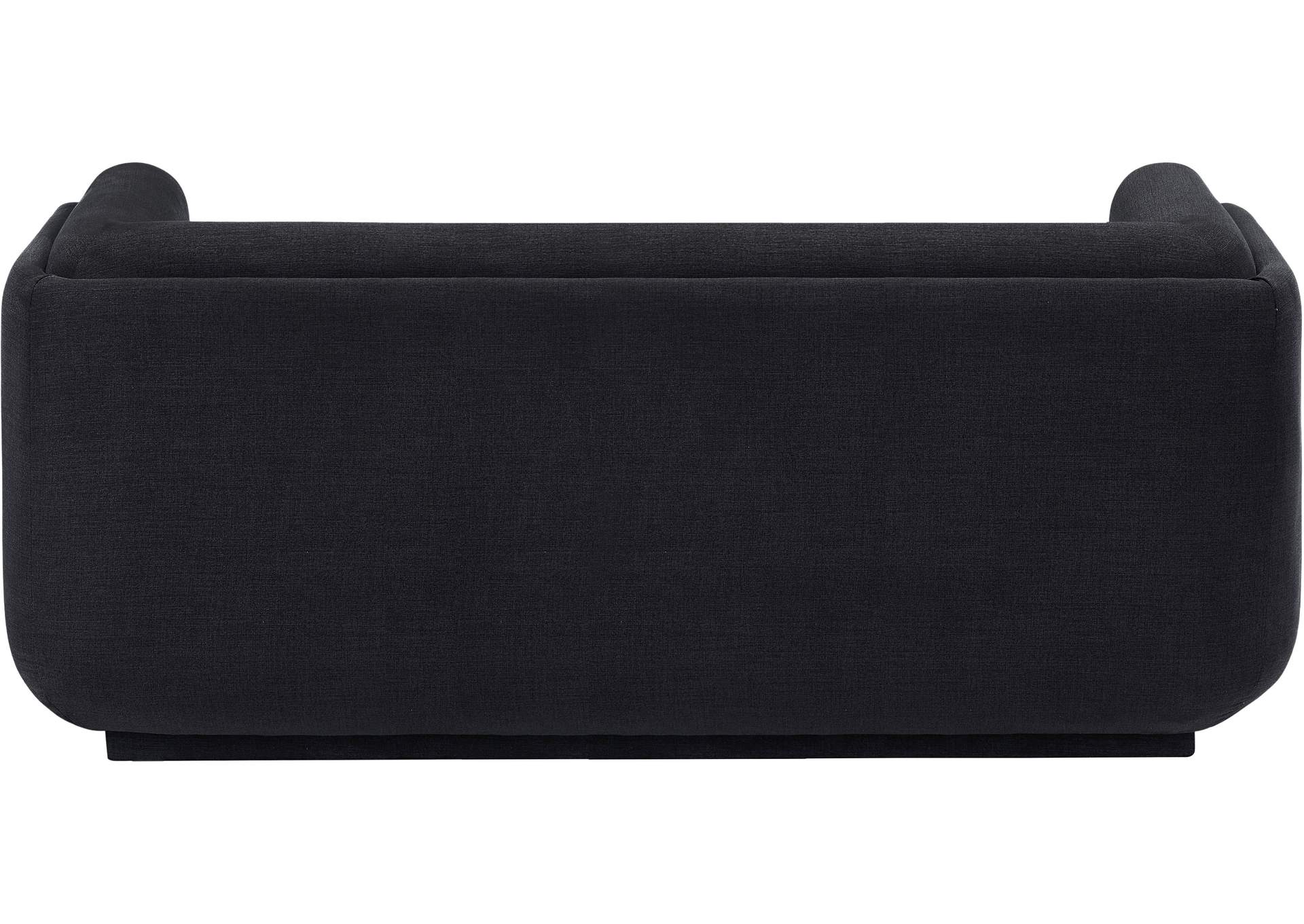 Kimora Black Linen Textured Fabric Loveseat,Meridian Furniture