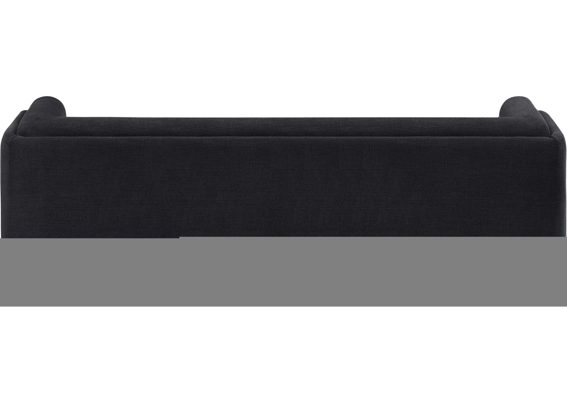 Kimora Black Linen Textured Fabric Sofa,Meridian Furniture
