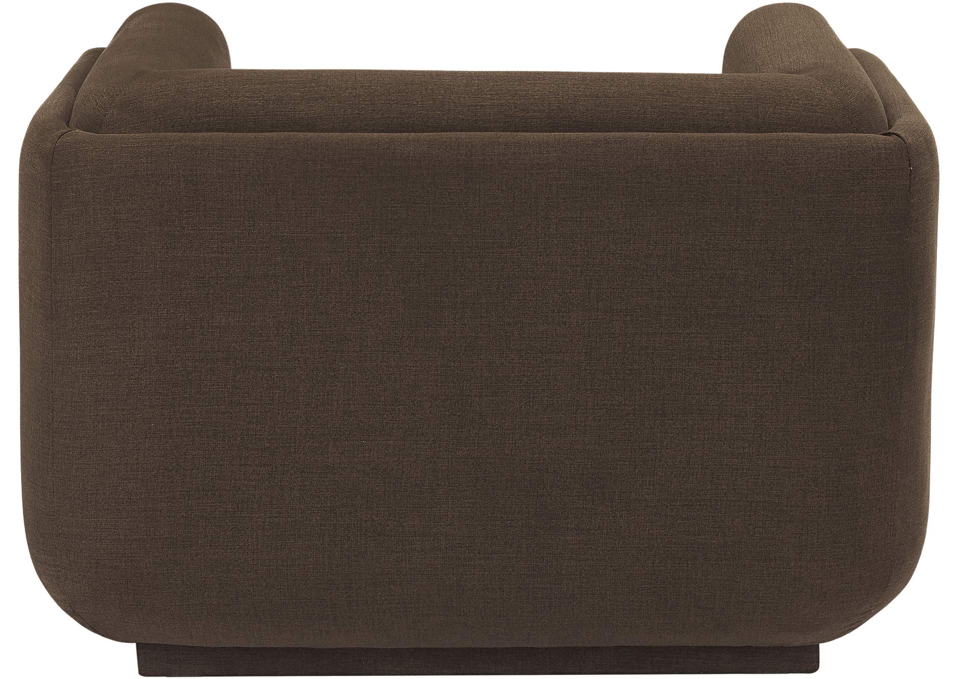 Kimora Brown Linen Textured Fabric Chair,Meridian Furniture