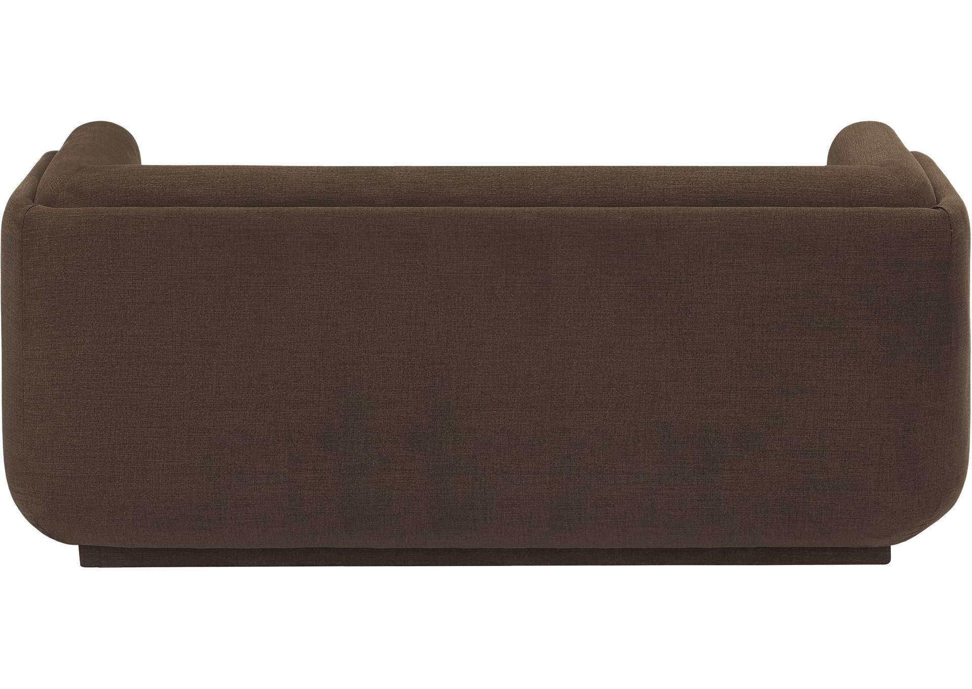 Kimora Brown Linen Textured Fabric Loveseat,Meridian Furniture