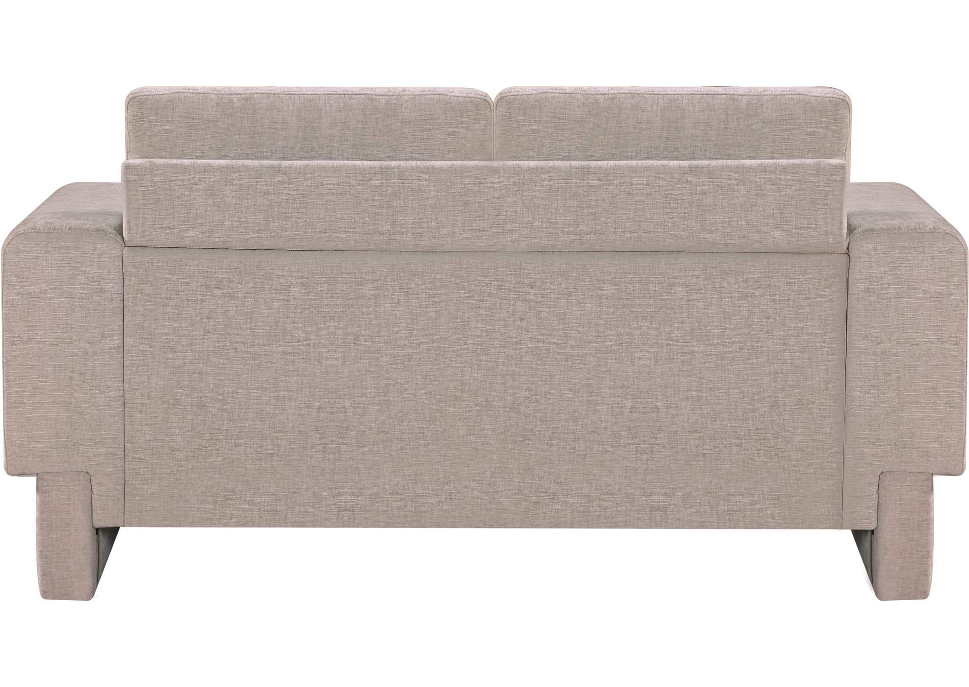 Madeline Beige Chenille Fabric Loveseat,Meridian Furniture