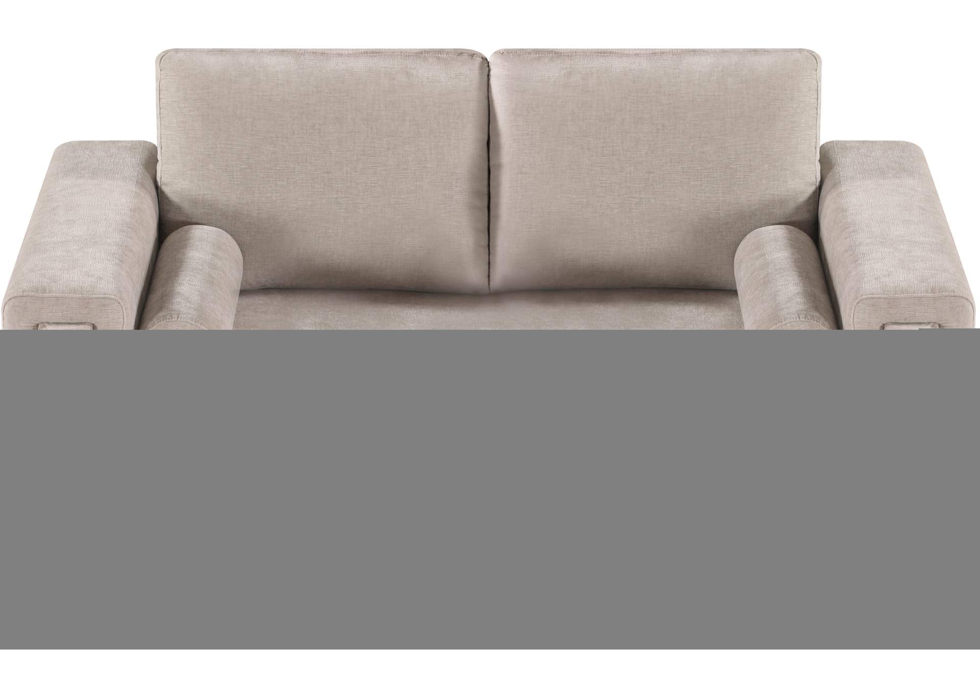 Madeline Beige Chenille Fabric Loveseat,Meridian Furniture
