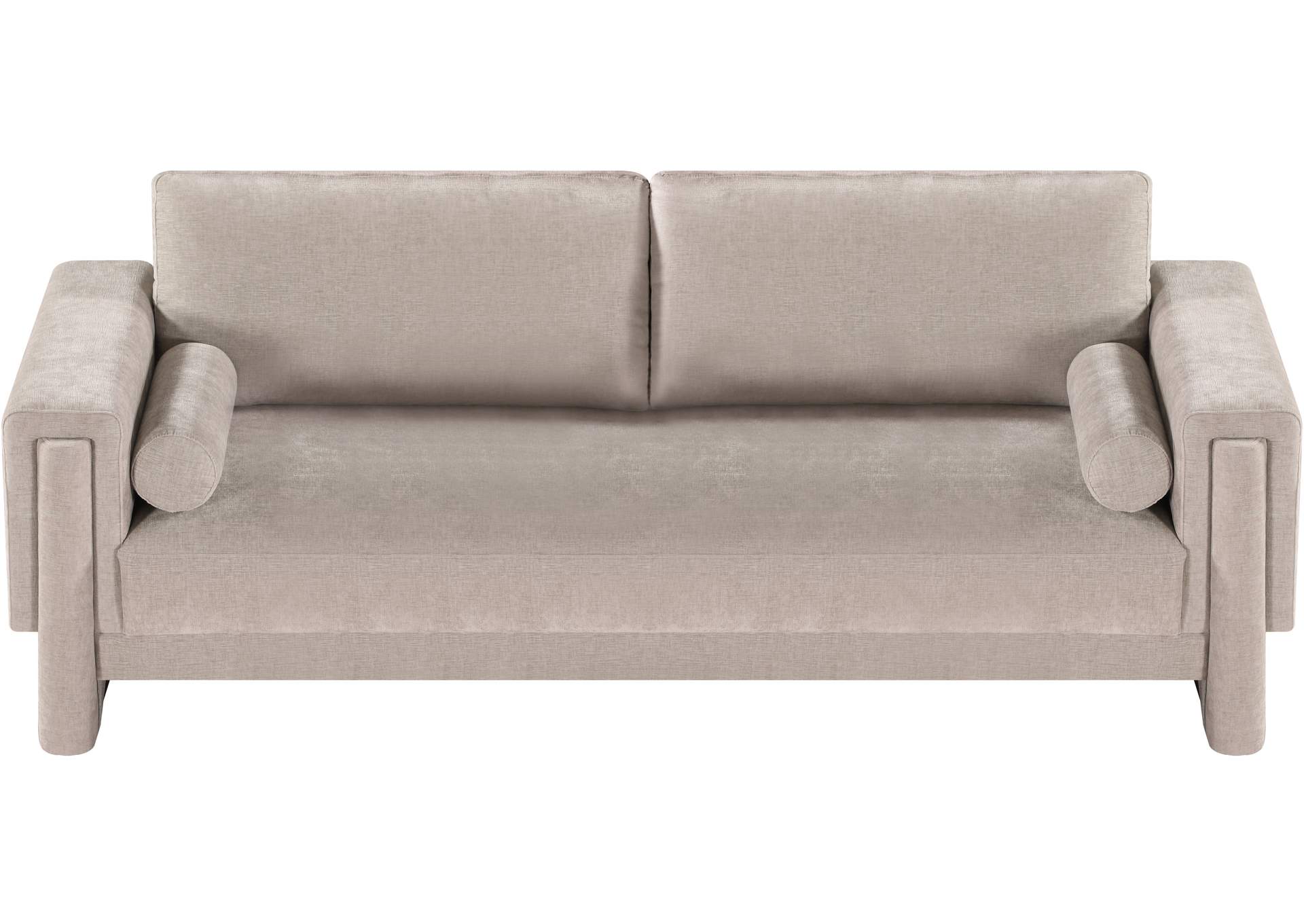 Madeline Beige Chenille Fabric Sofa,Meridian Furniture