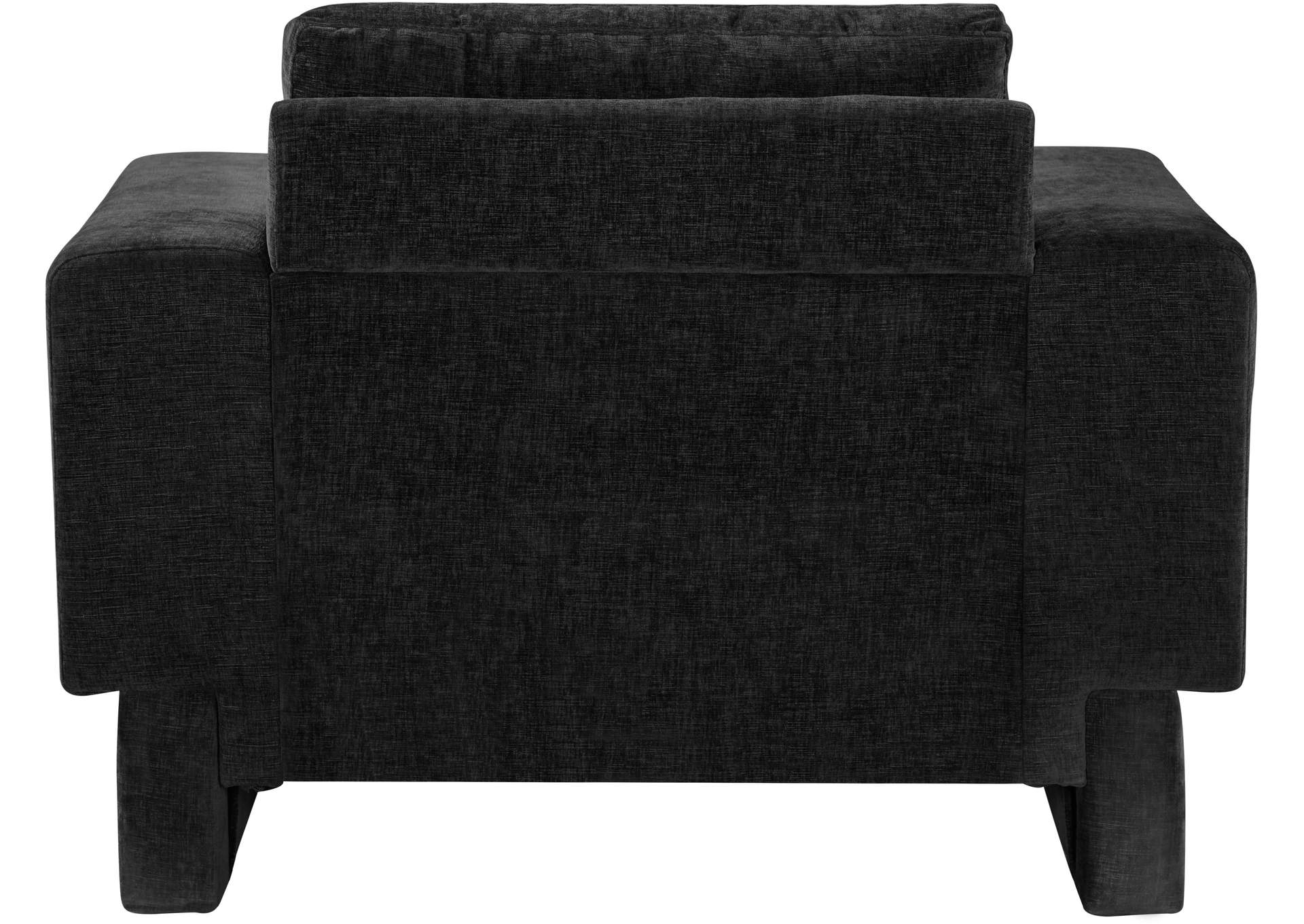Madeline Black Chenille Fabric Chair,Meridian Furniture