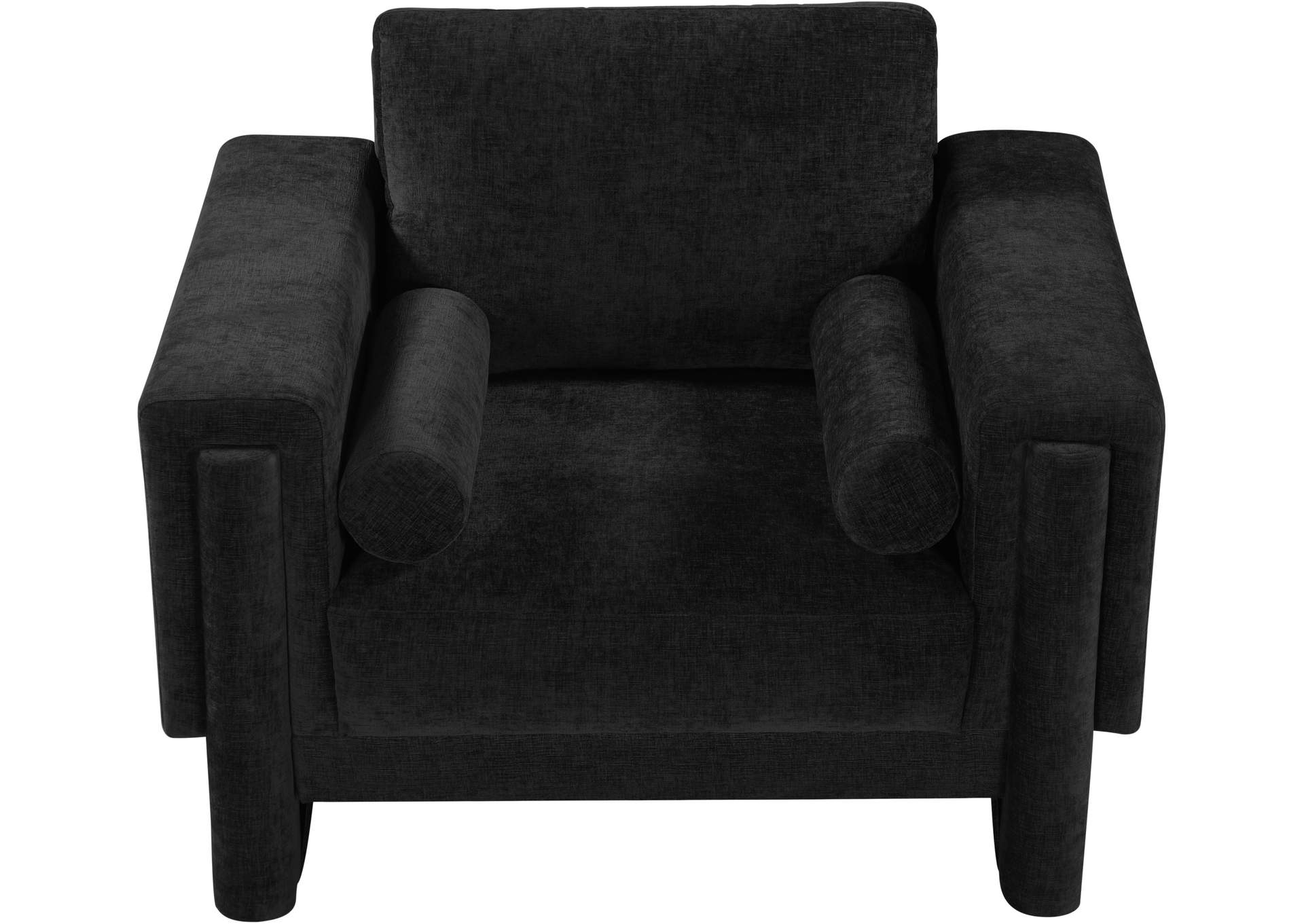 Madeline Black Chenille Fabric Chair,Meridian Furniture