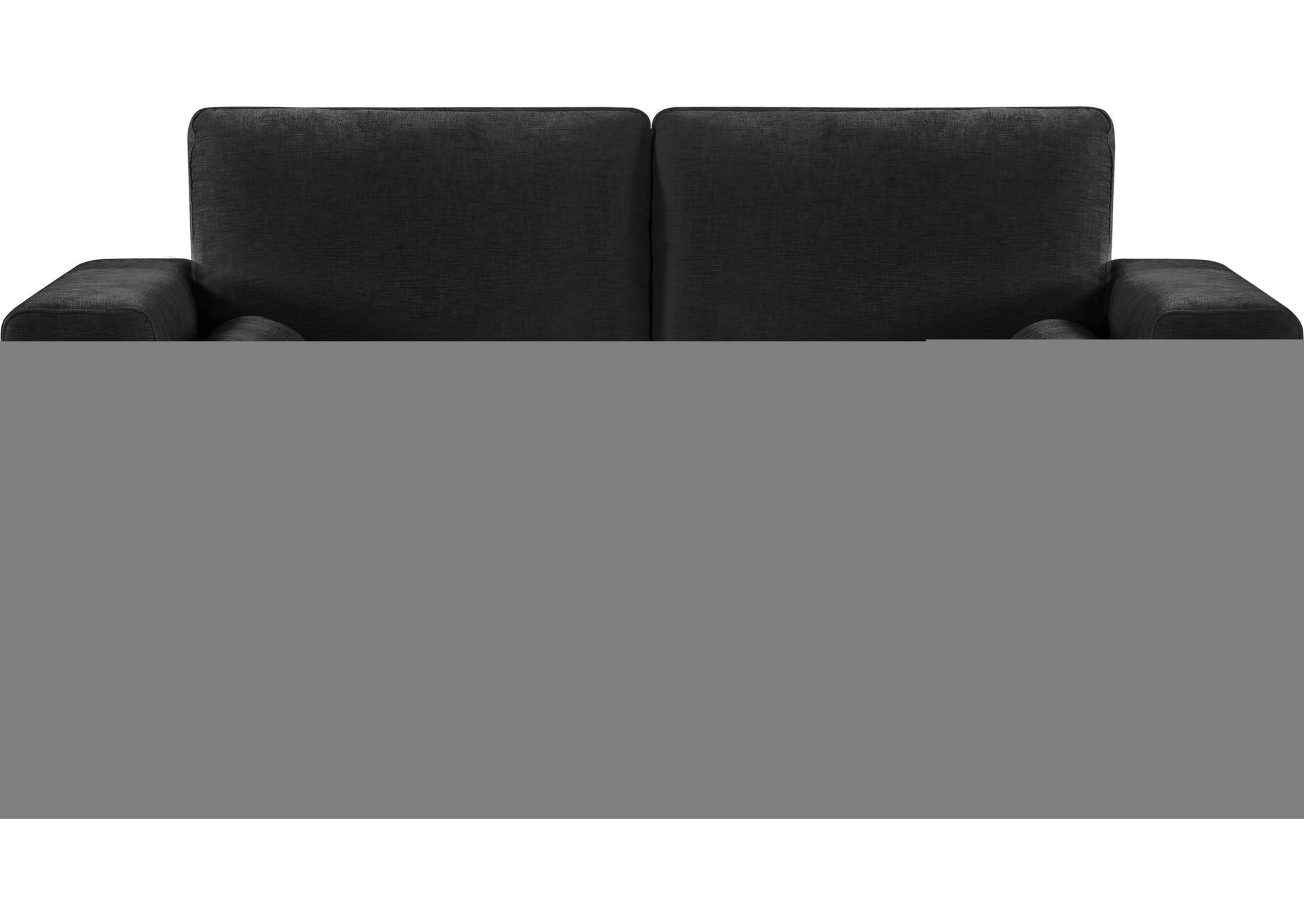 Madeline Black Chenille Fabric Loveseat,Meridian Furniture