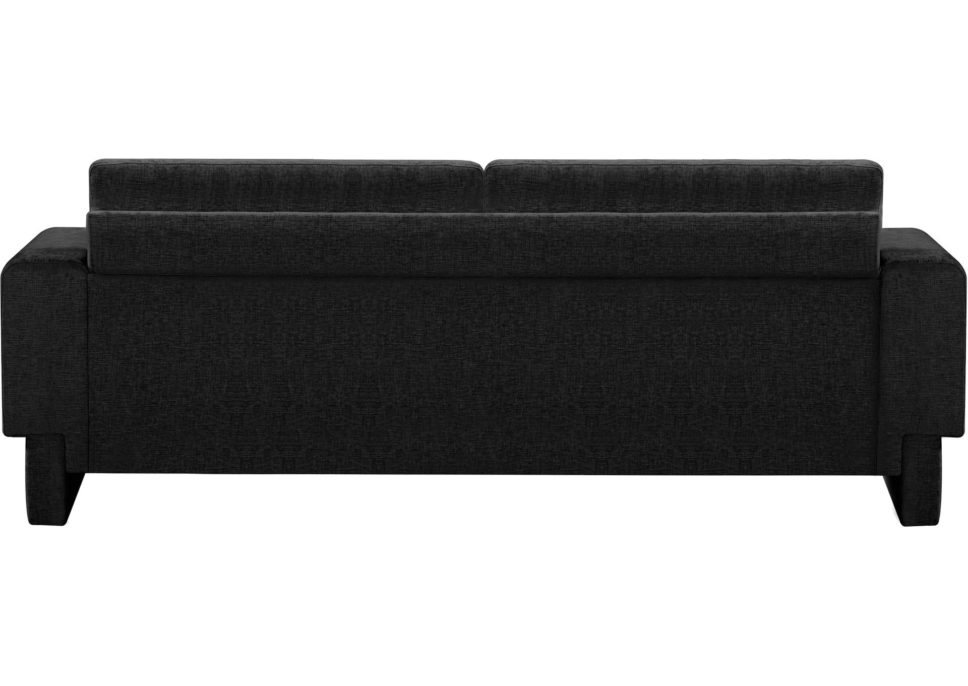 Madeline Black Chenille Fabric Sofa,Meridian Furniture