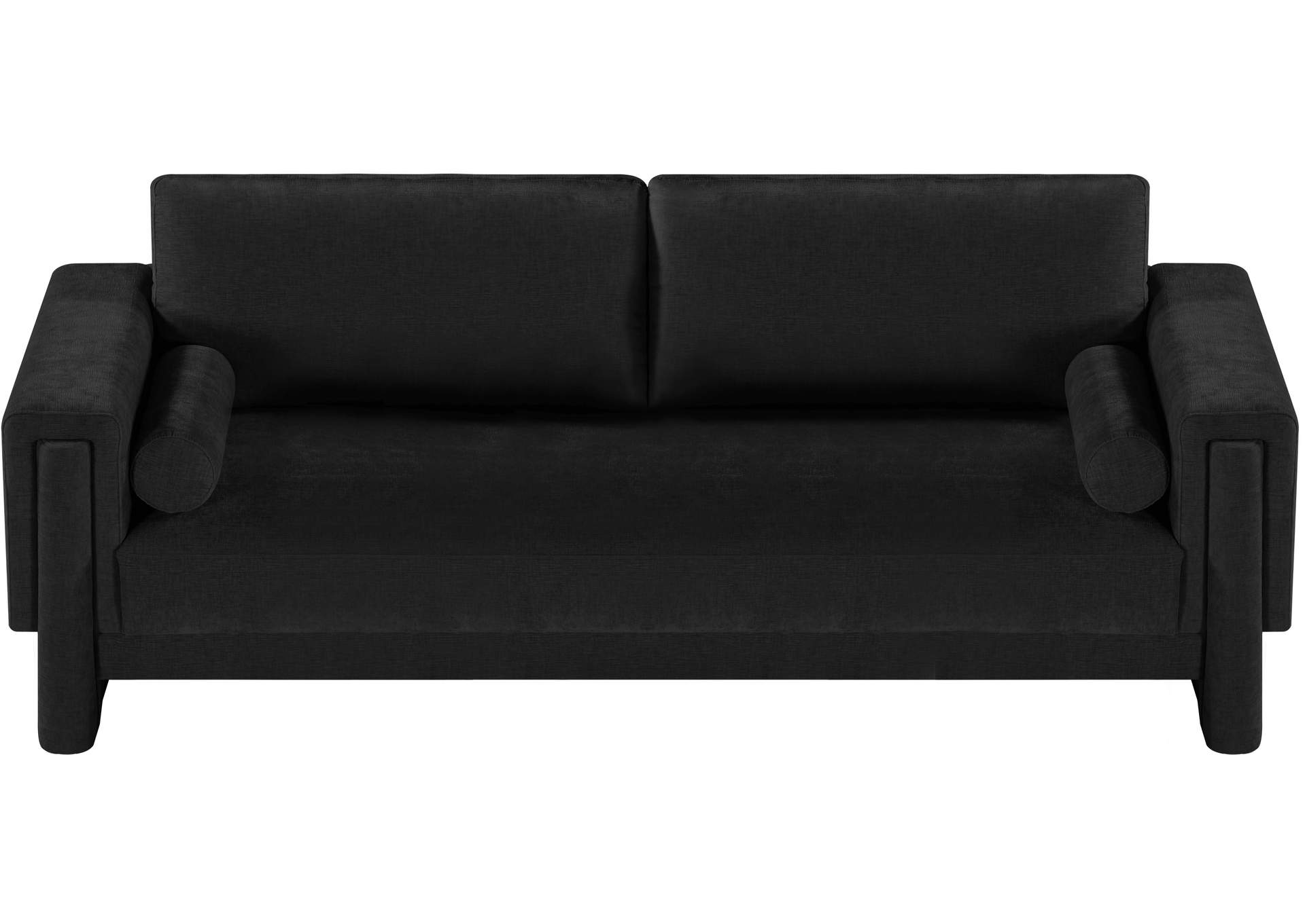 Madeline Black Chenille Fabric Sofa,Meridian Furniture