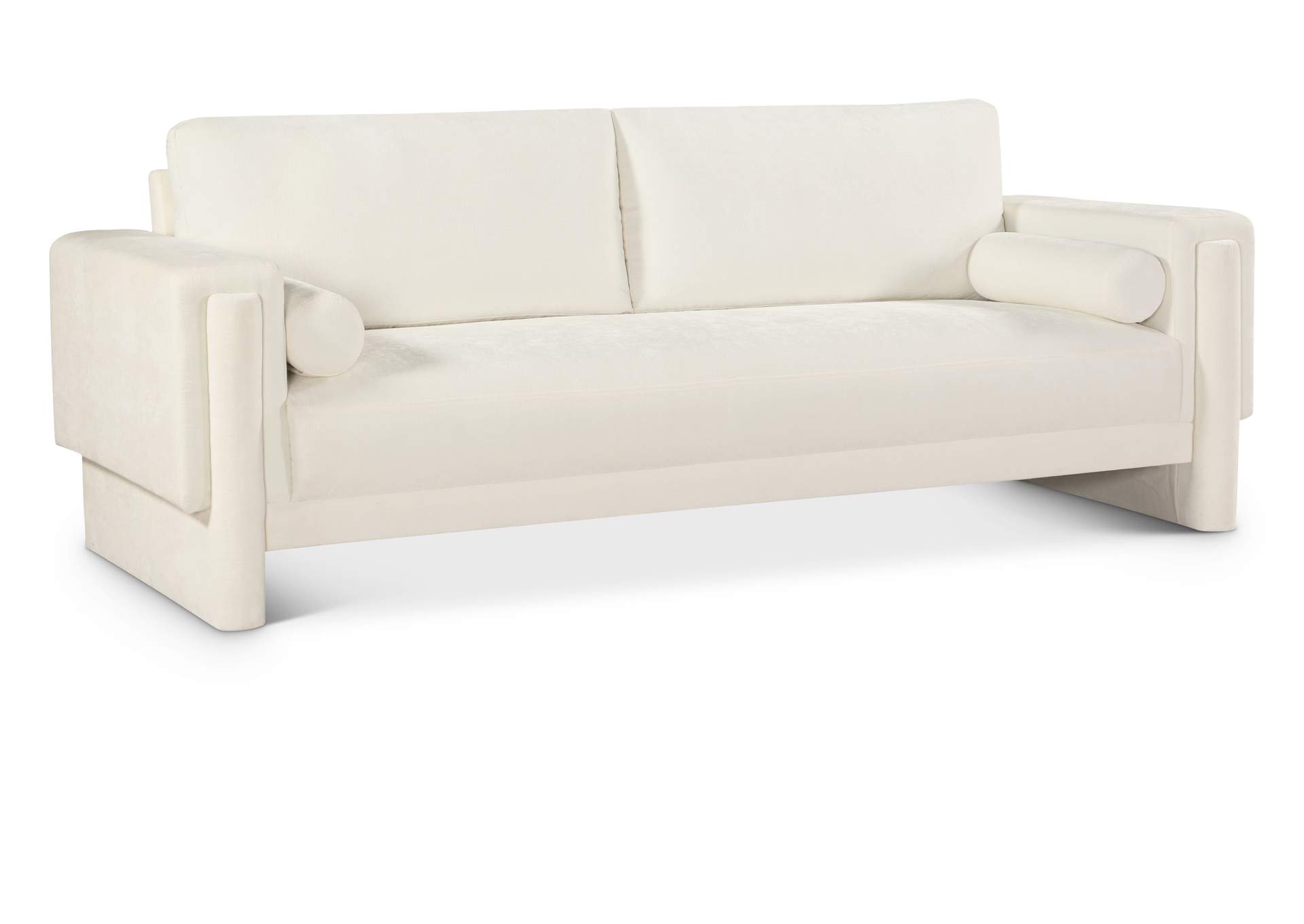 Madeline Cream Chenille Fabric Sofa,Meridian Furniture