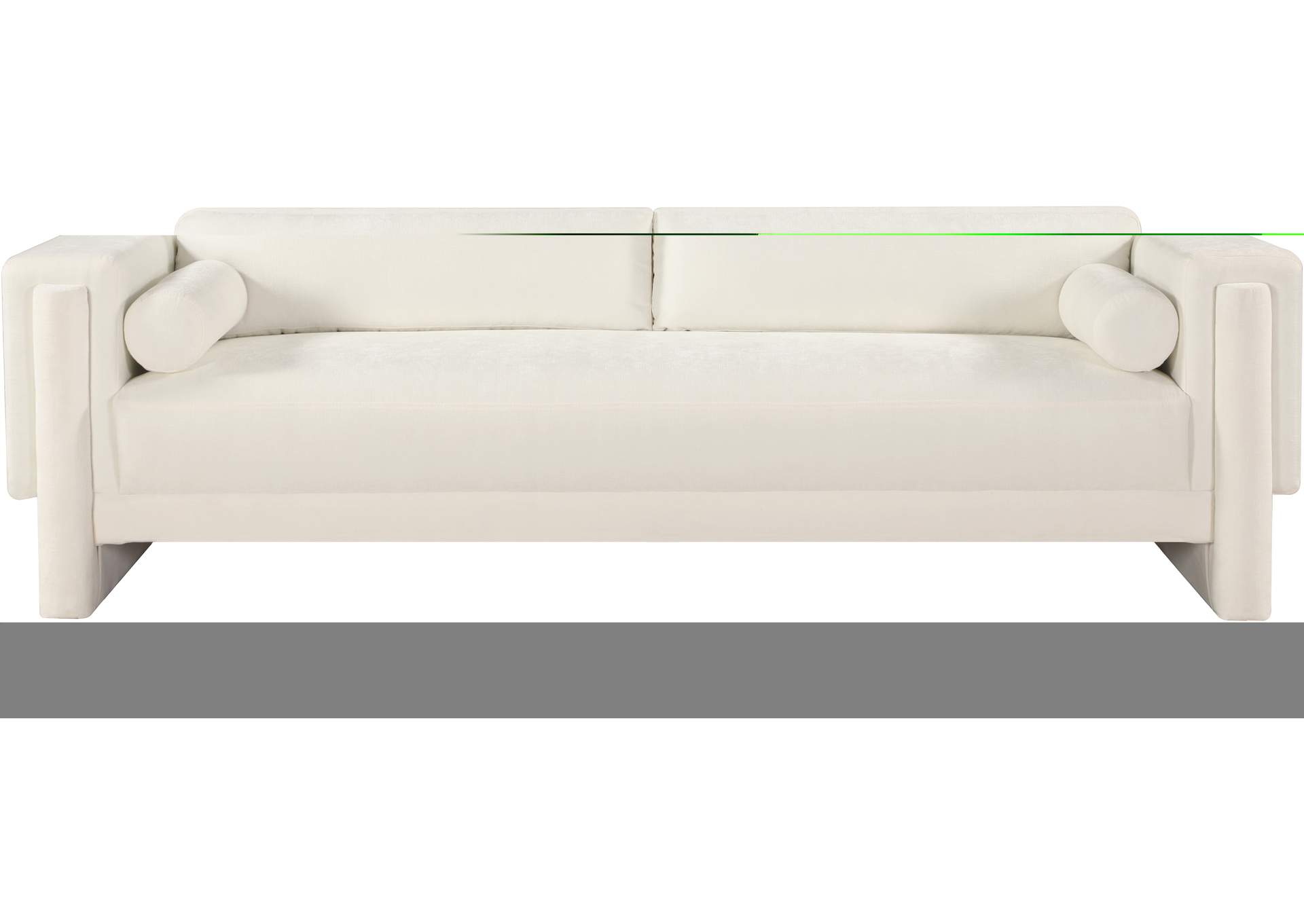 Madeline Cream Chenille Fabric Sofa,Meridian Furniture