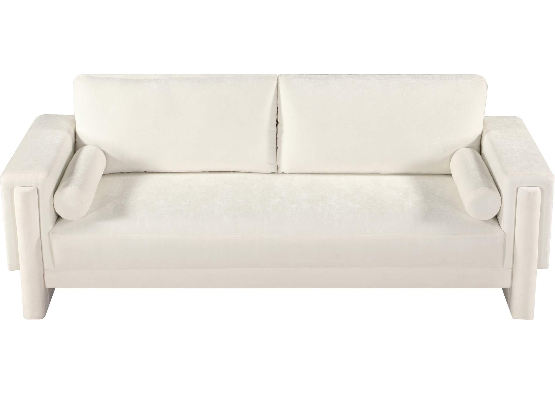 Madeline Cream Chenille Fabric Sofa,Meridian Furniture