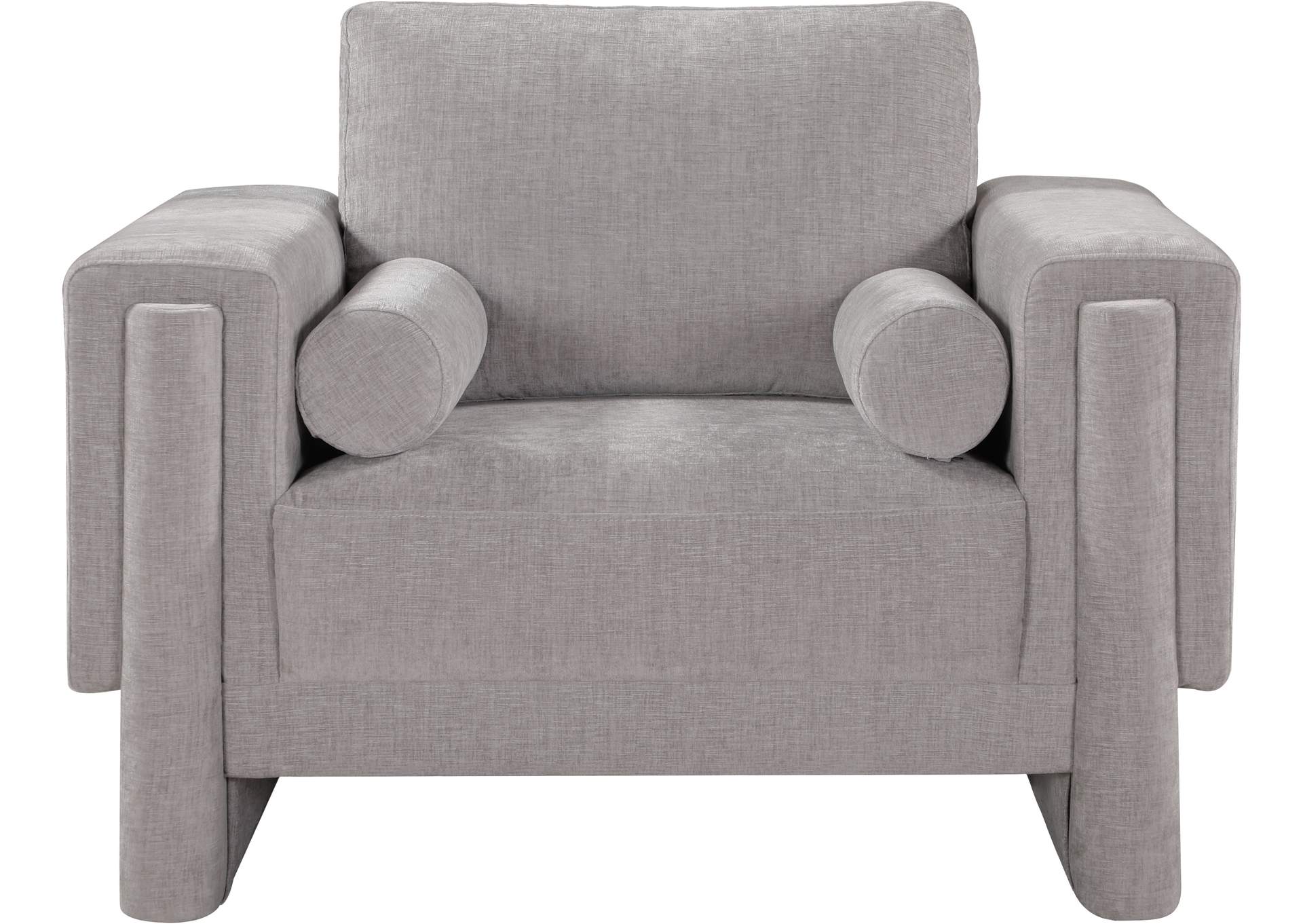 Madeline Grey Chenille Fabric Chair,Meridian Furniture