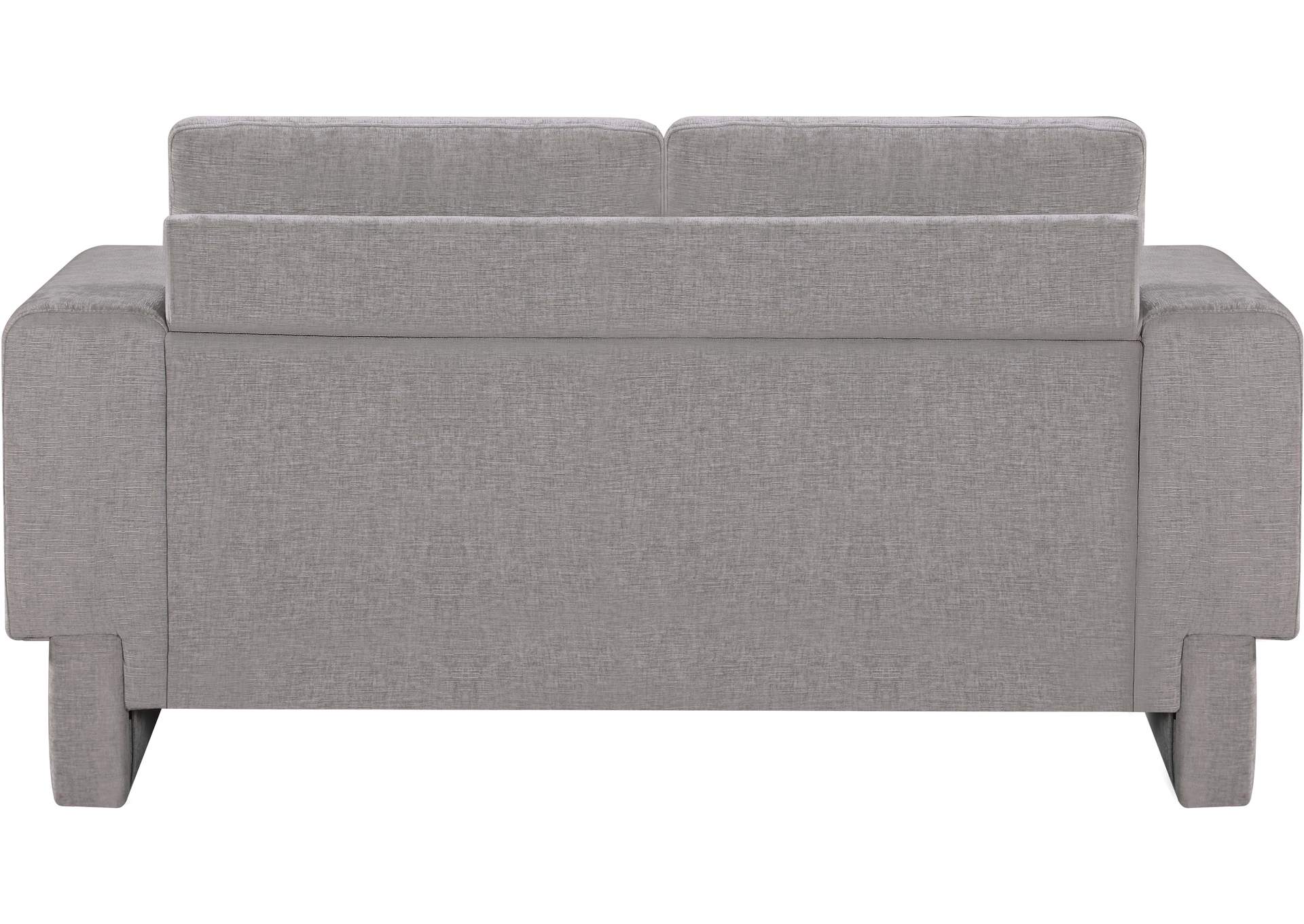 Madeline Grey Chenille Fabric Loveseat,Meridian Furniture