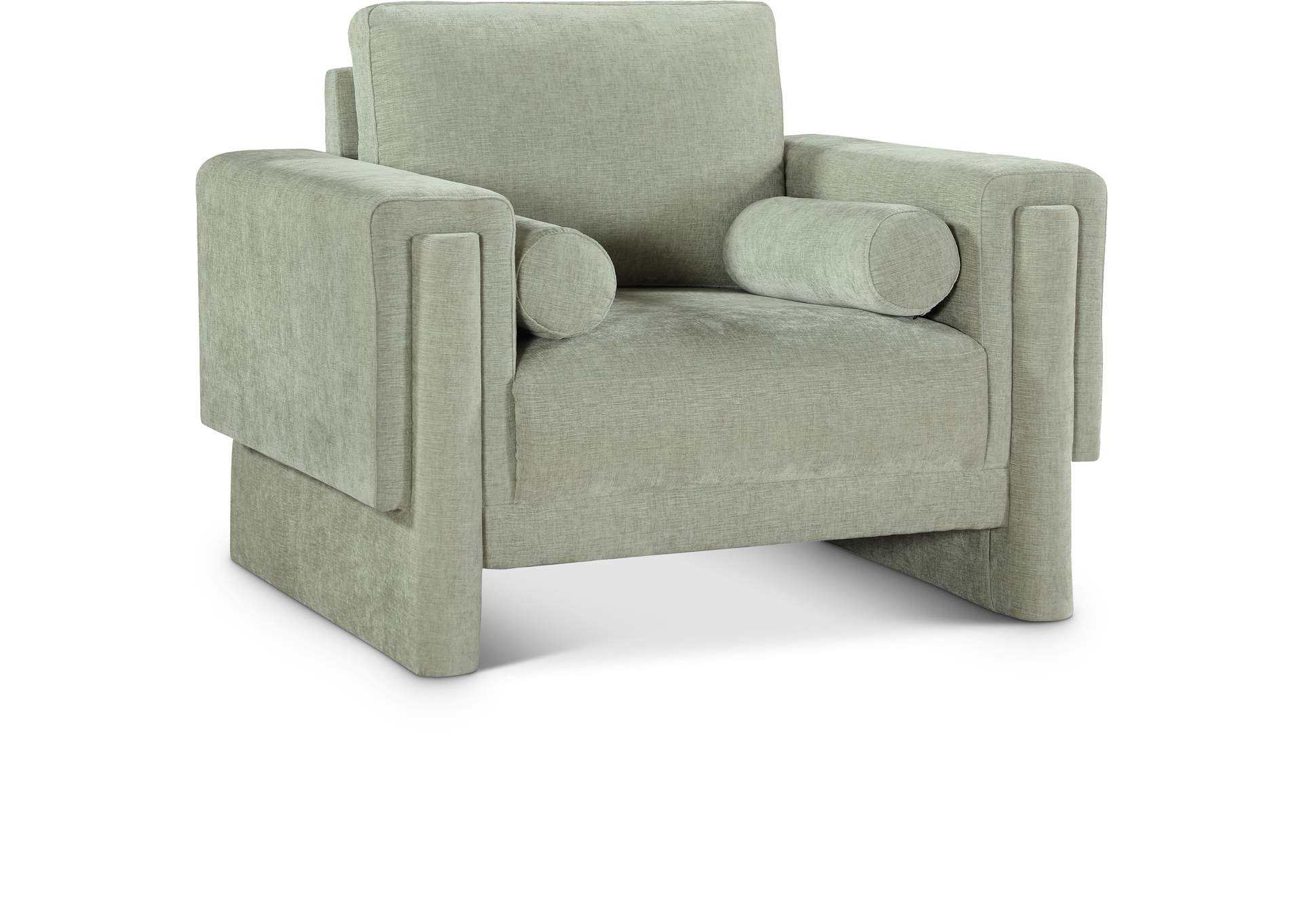 Madeline Mint Chenille Fabric Chair,Meridian Furniture